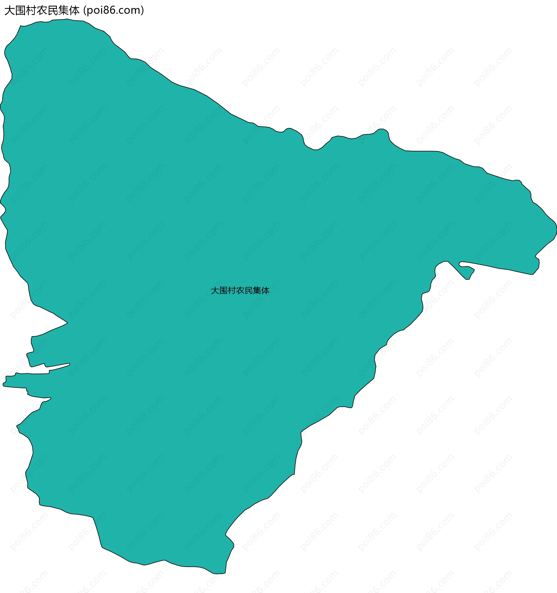 大围村农民集体边界地图