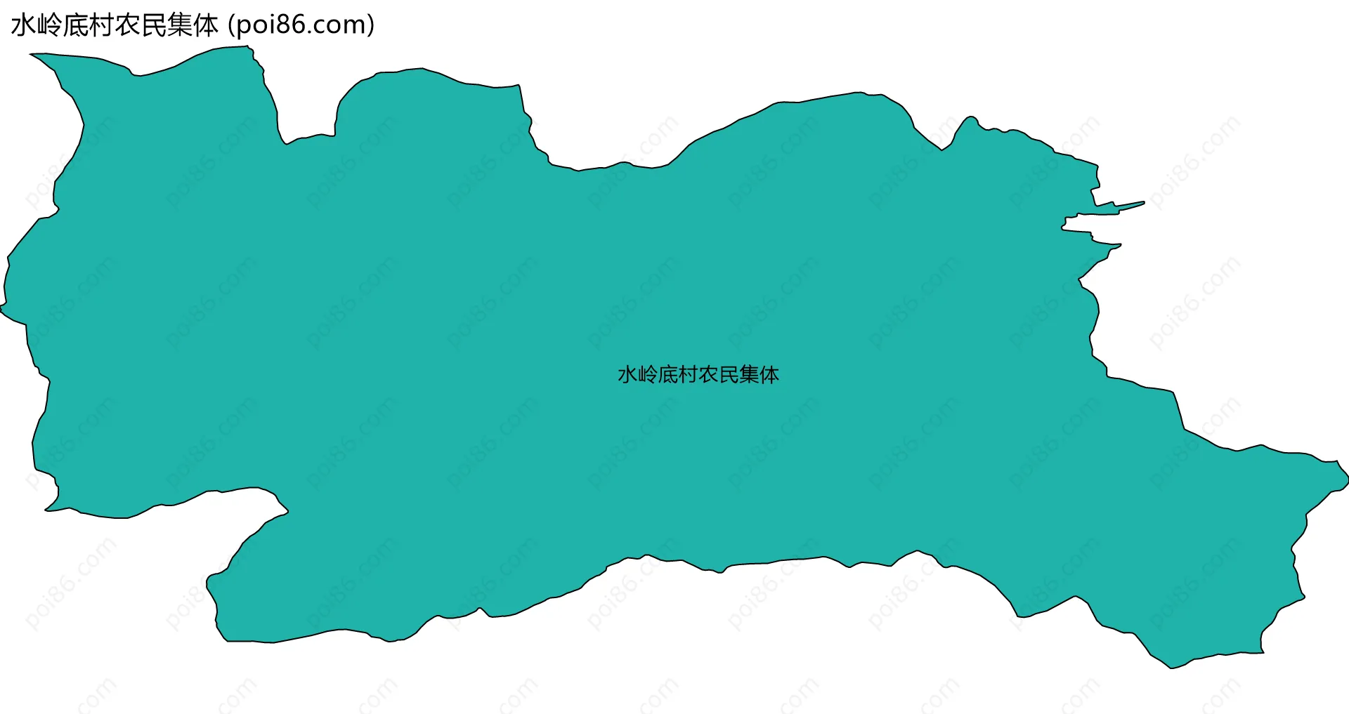 水岭底村农民集体边界地图