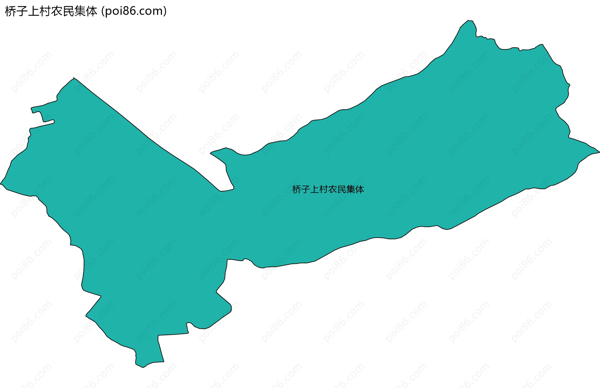 桥子上村农民集体边界地图