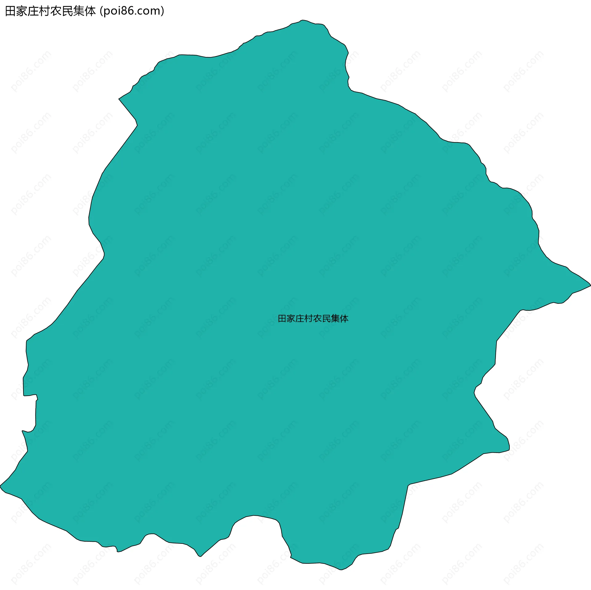 田家庄村农民集体边界地图