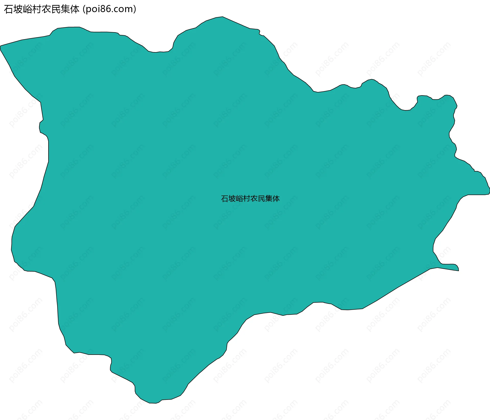 石坡峪村农民集体边界地图