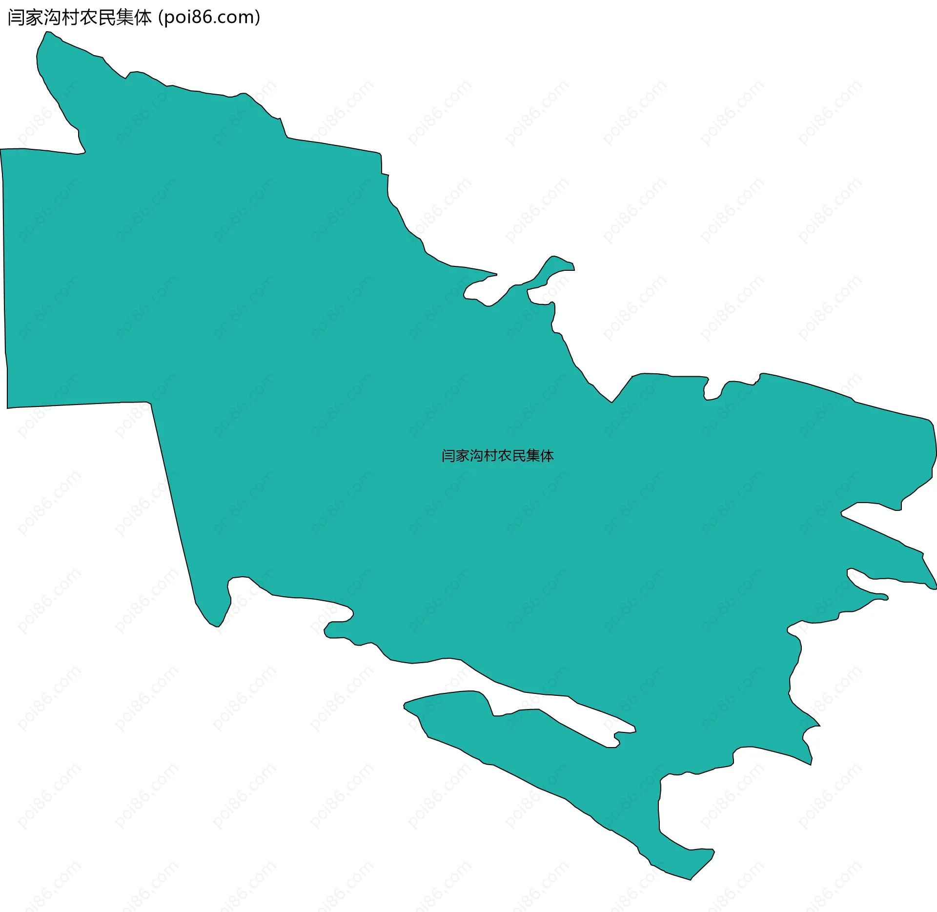 闫家沟村农民集体边界地图