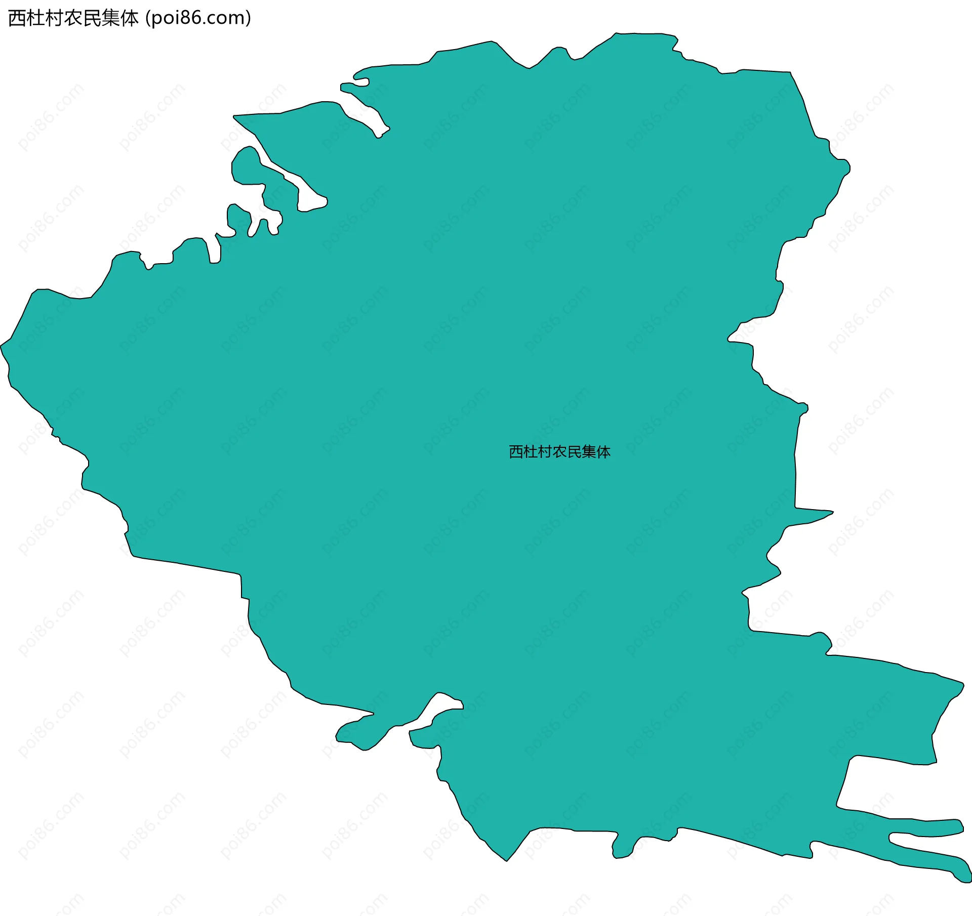 西杜村农民集体边界地图