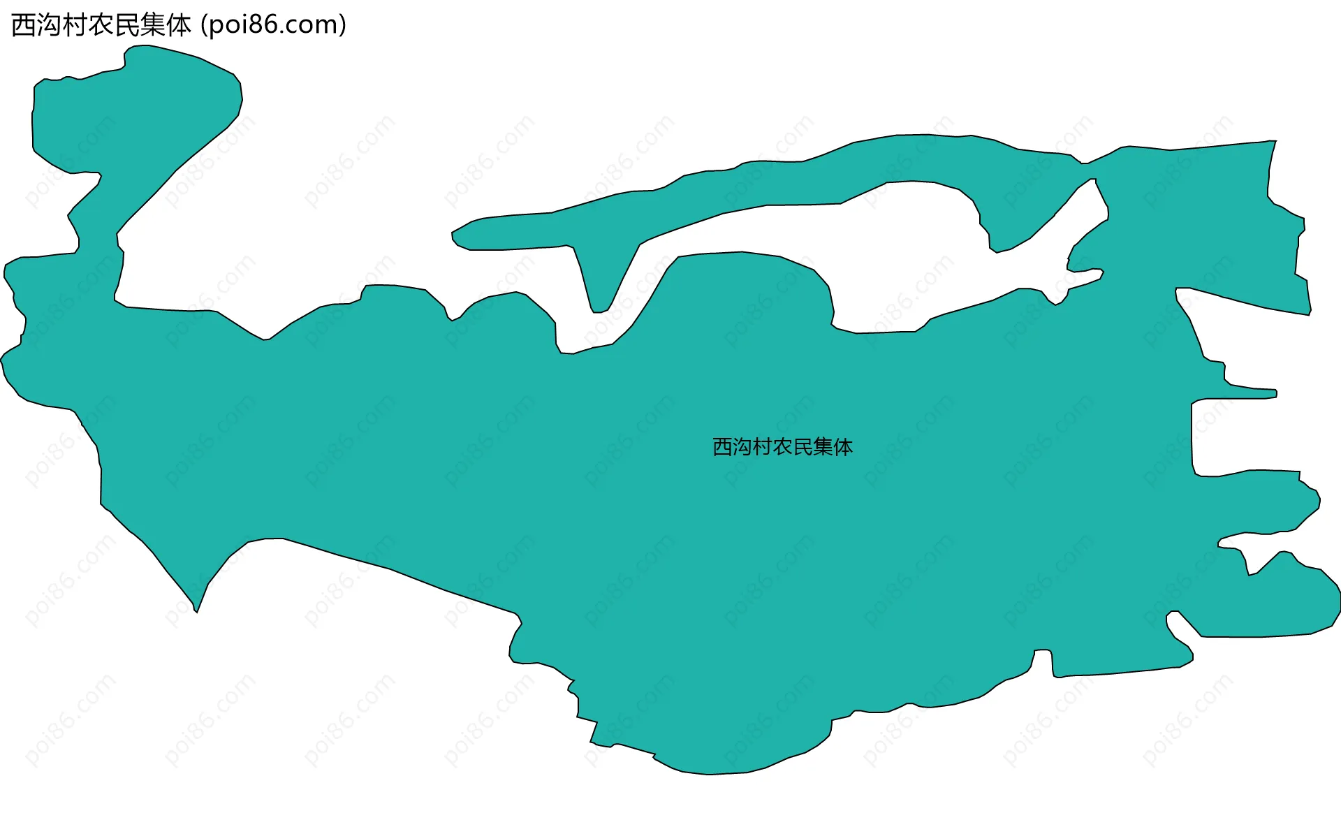 西沟村农民集体边界地图