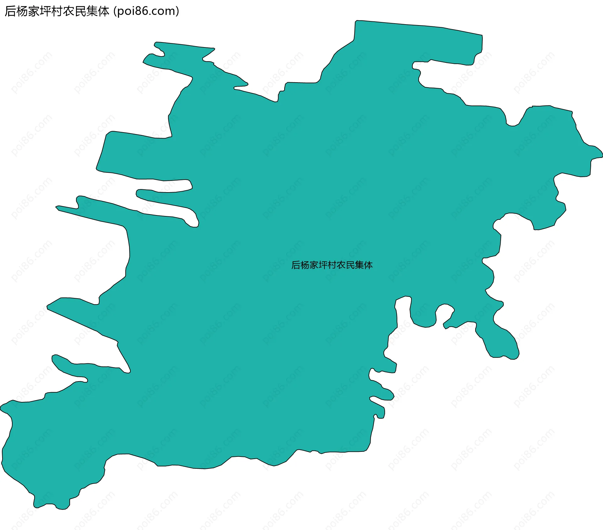 后杨家坪村农民集体边界地图