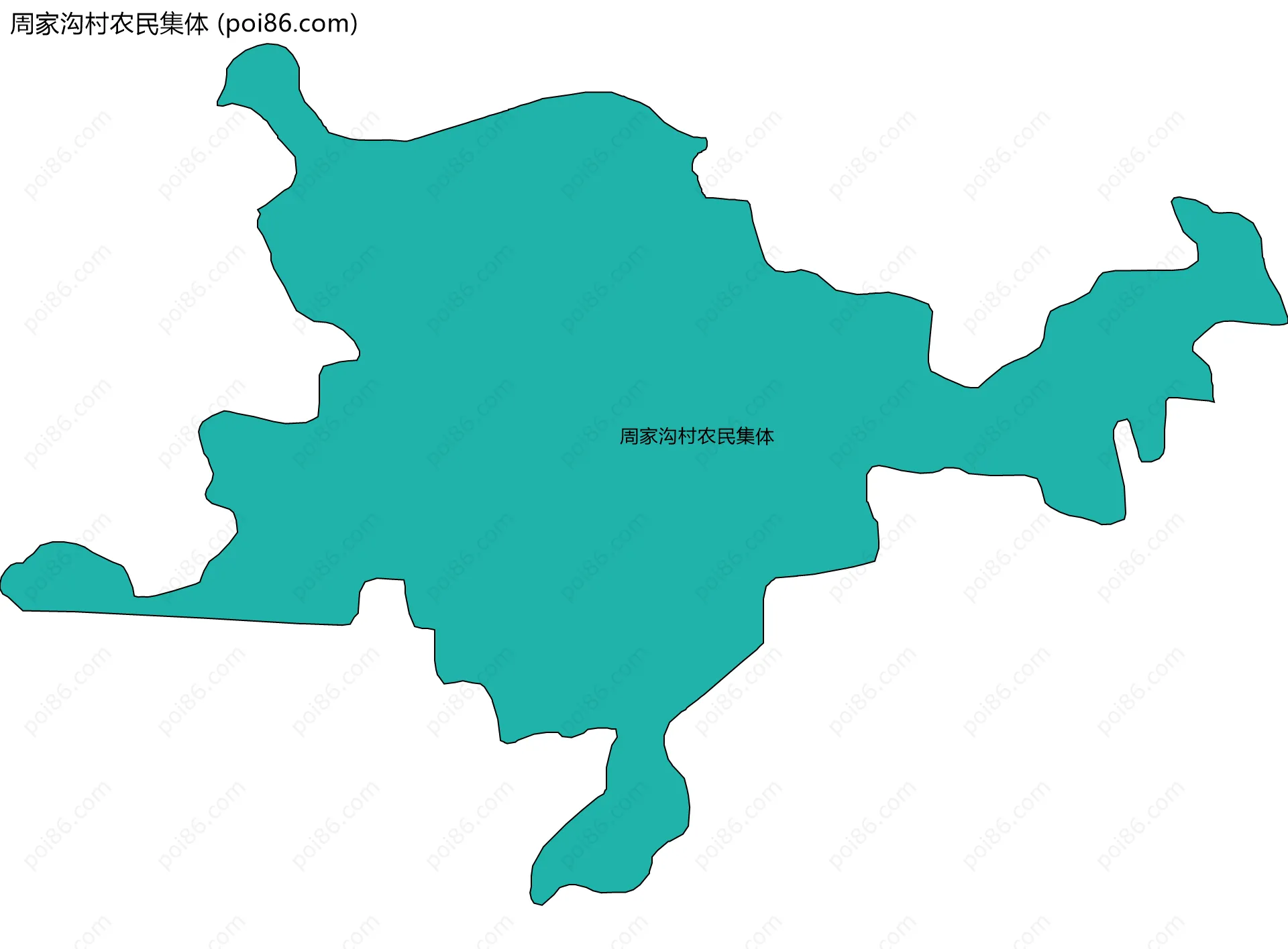周家沟村农民集体边界地图