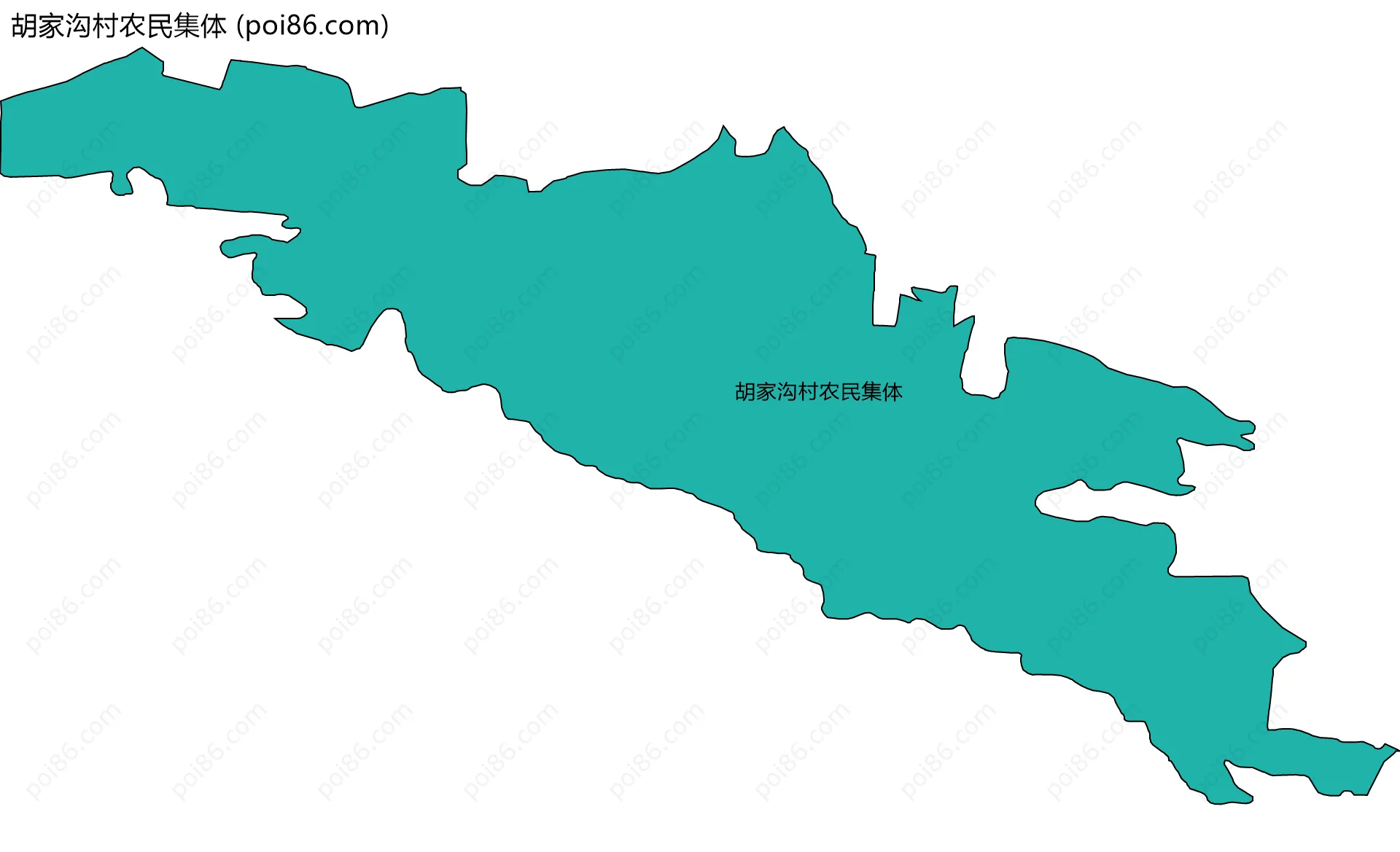 胡家沟村农民集体边界地图