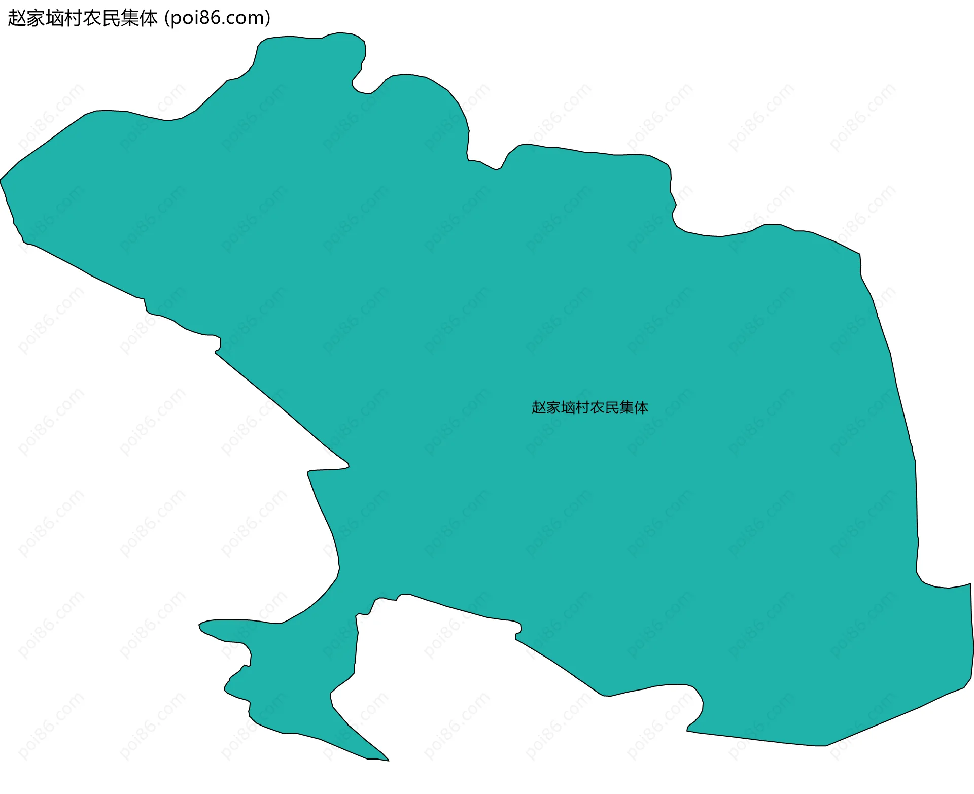 赵家垴村农民集体边界地图