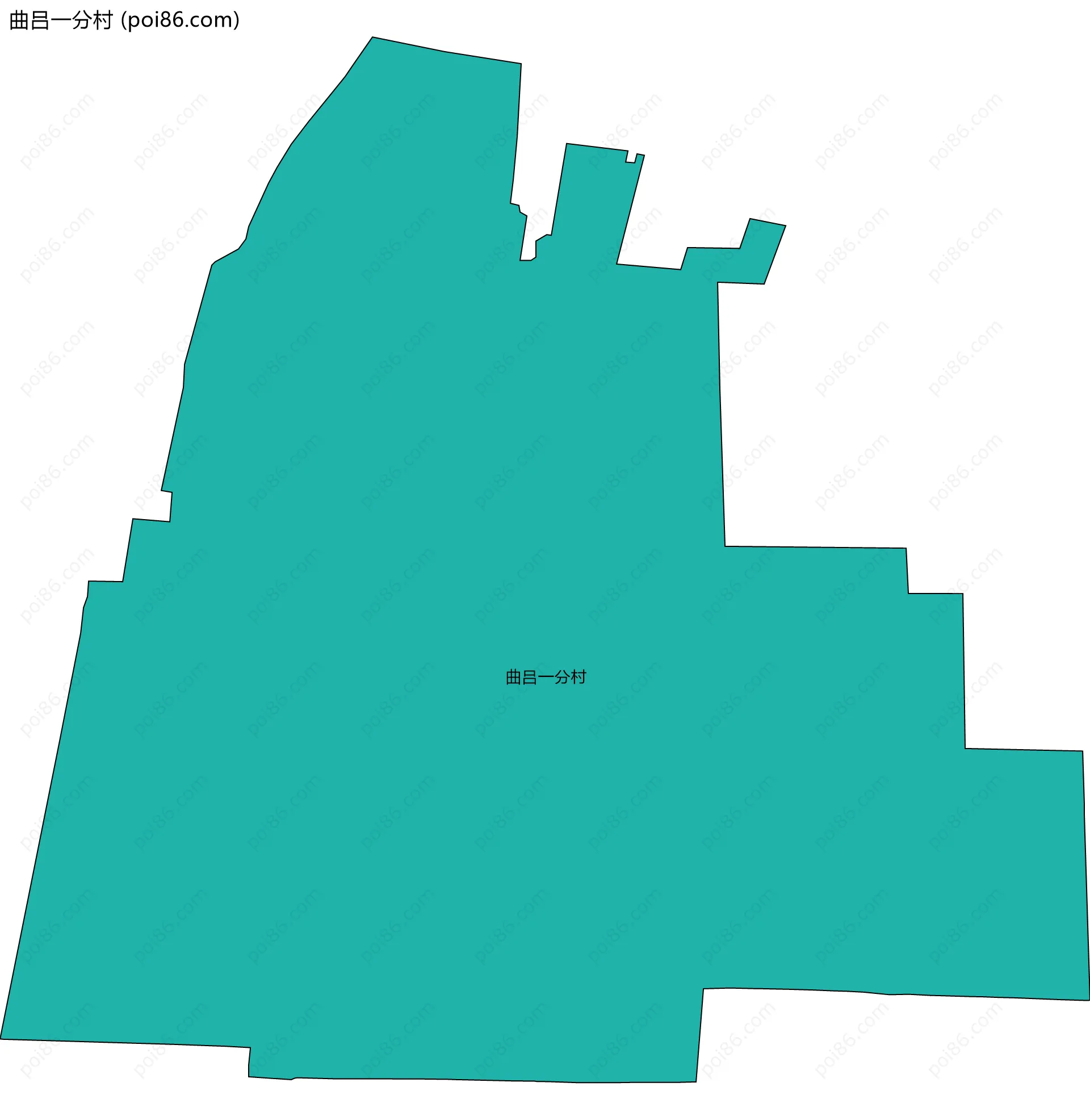 曲吕一分村边界地图