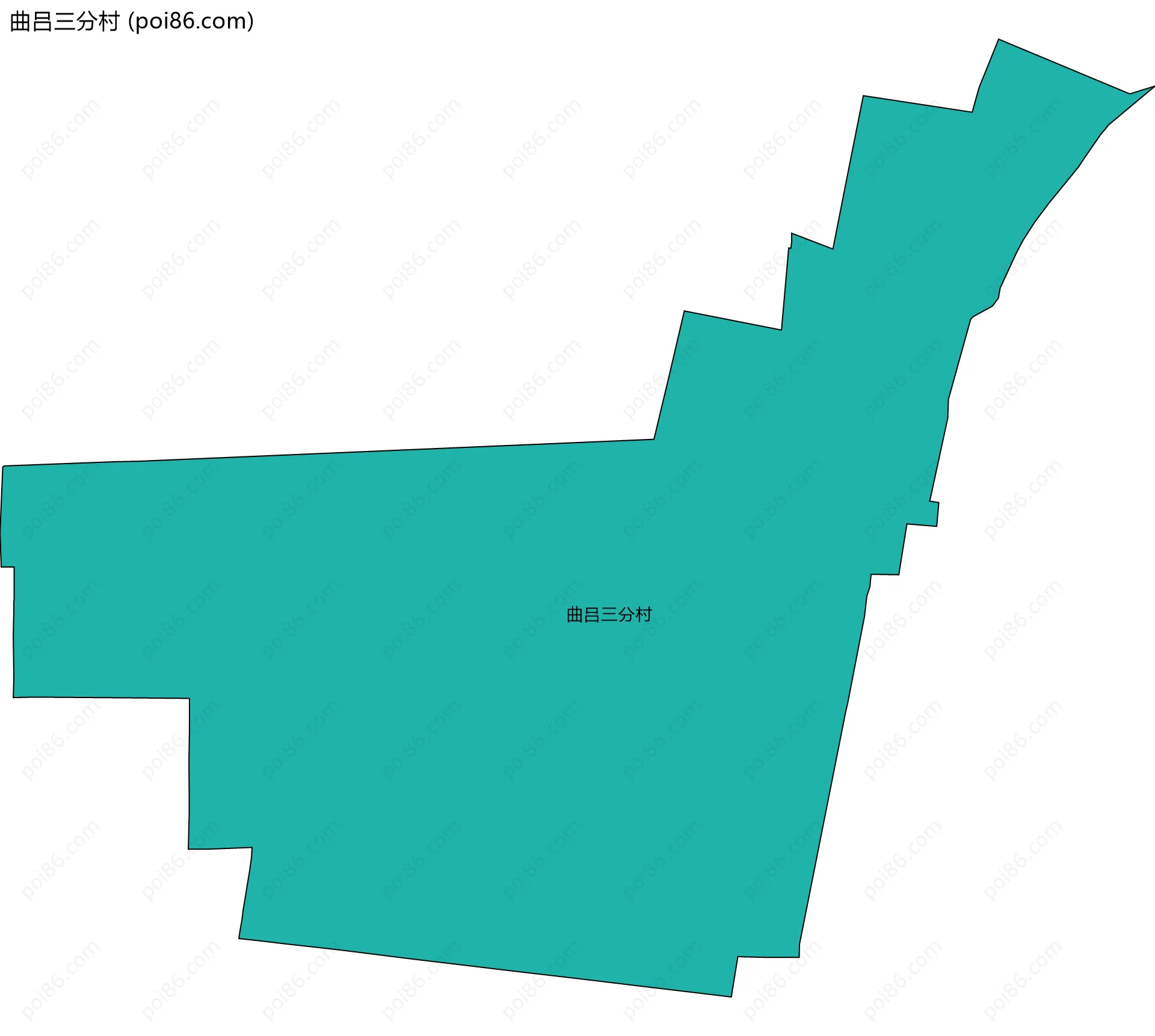 曲吕三分村边界地图