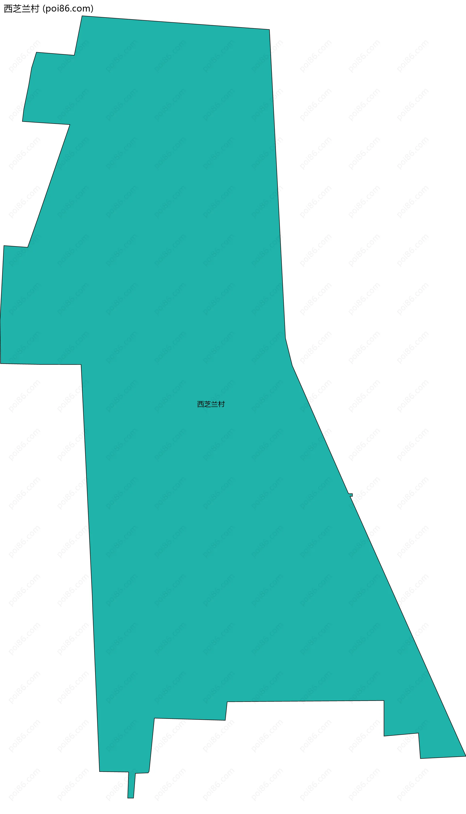 西芝兰村边界地图