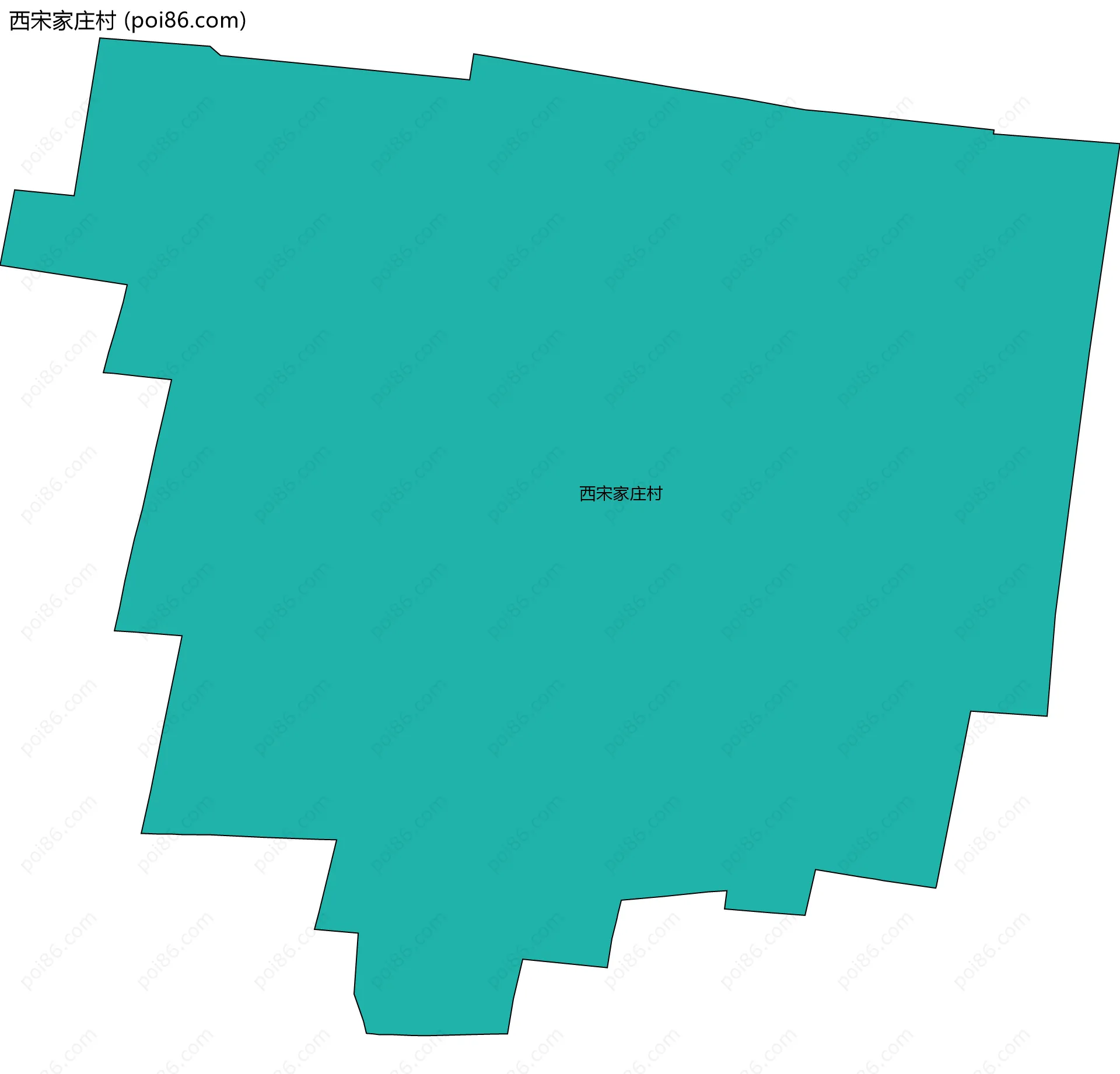 西宋家庄村边界地图