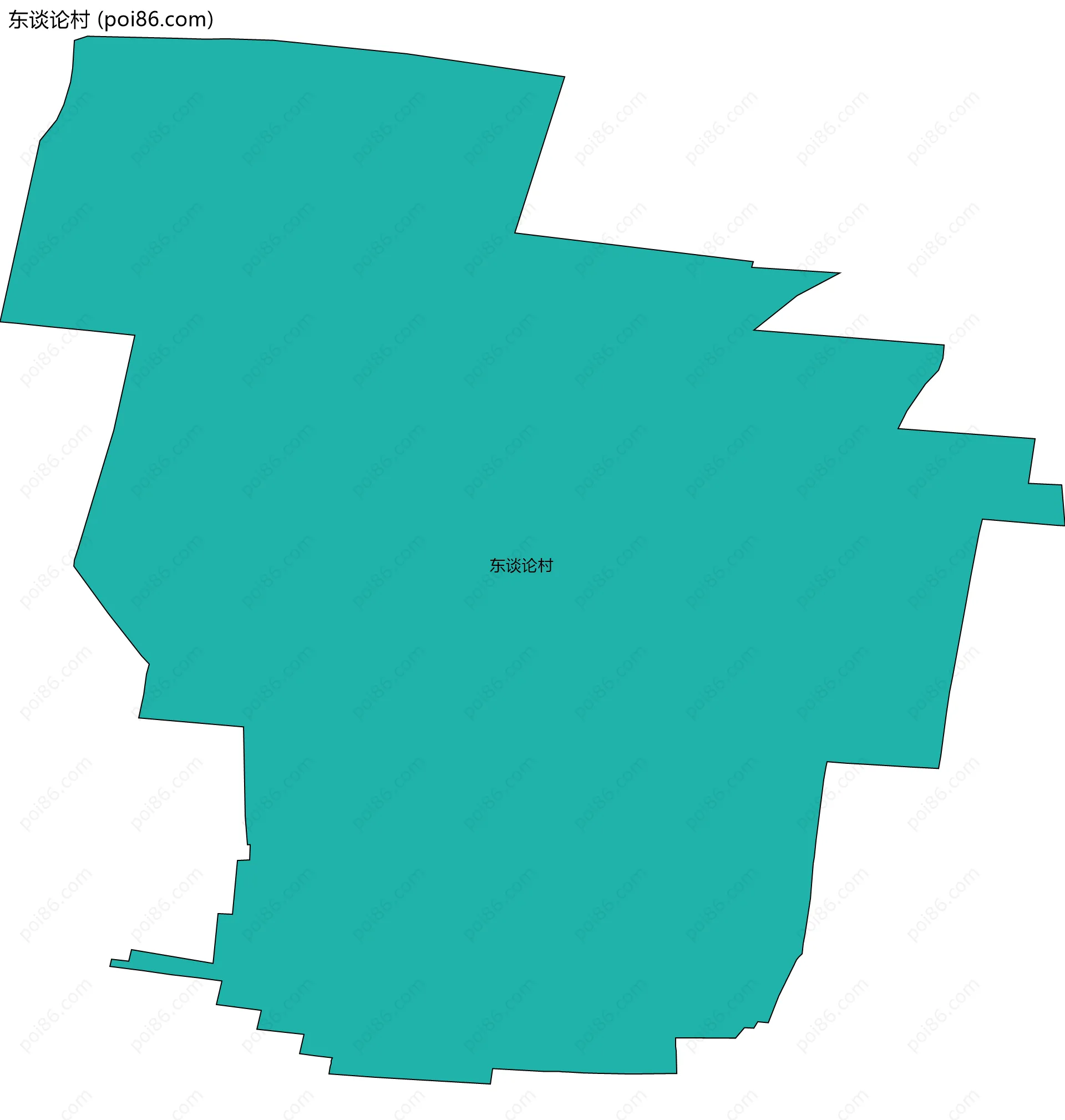 东谈论村边界地图