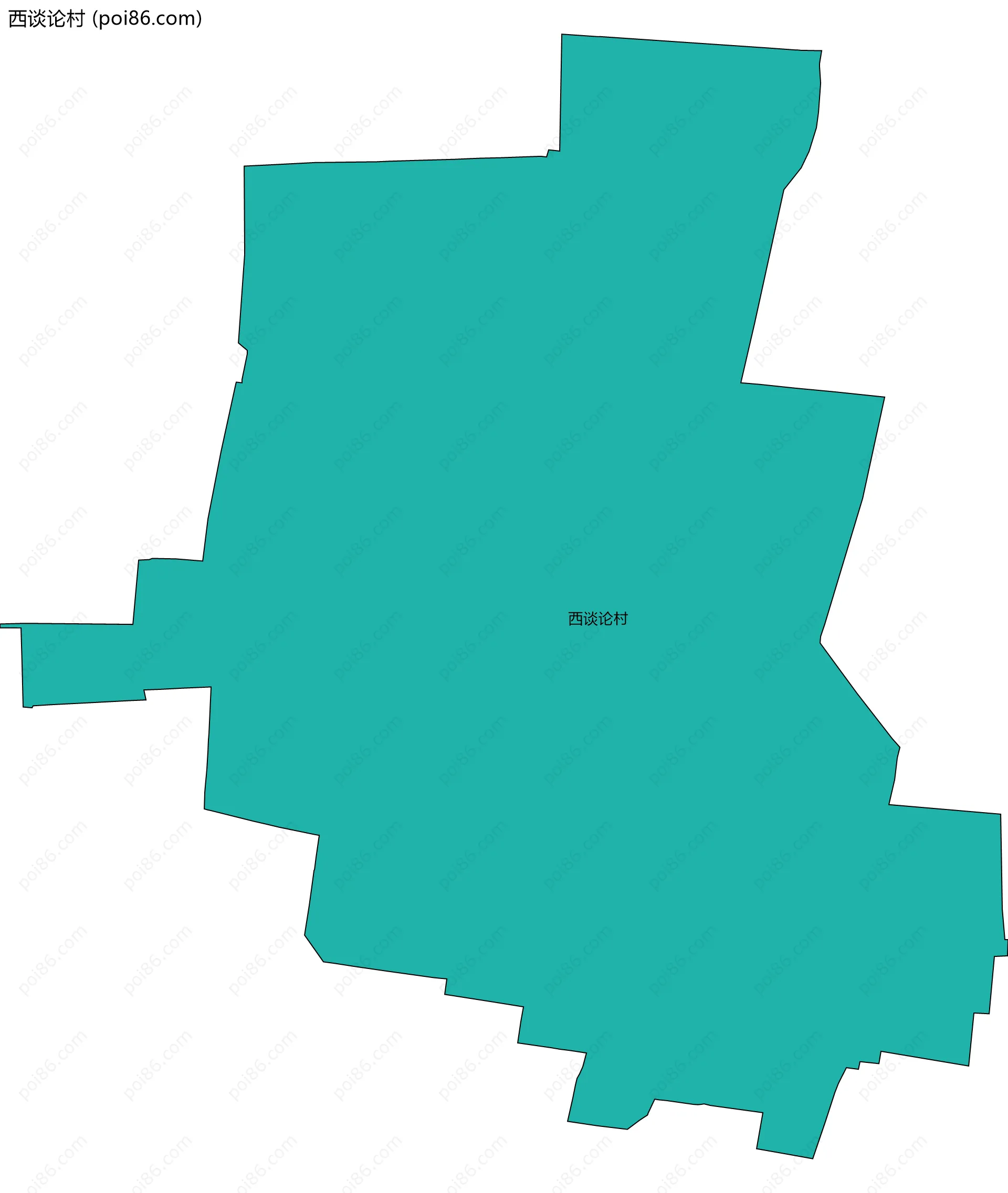 西谈论村边界地图