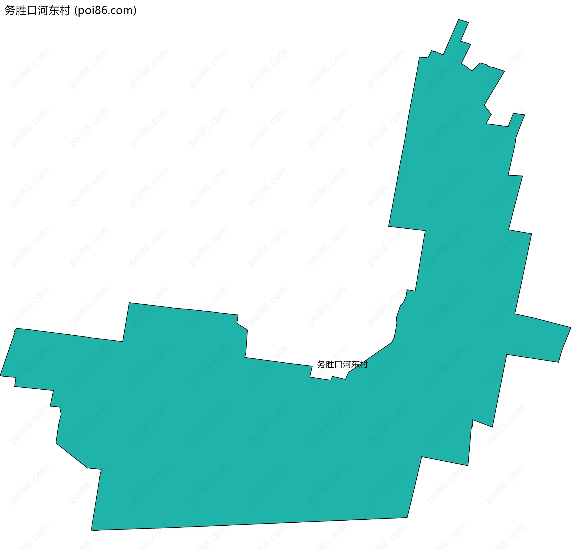 务胜口河东村边界地图