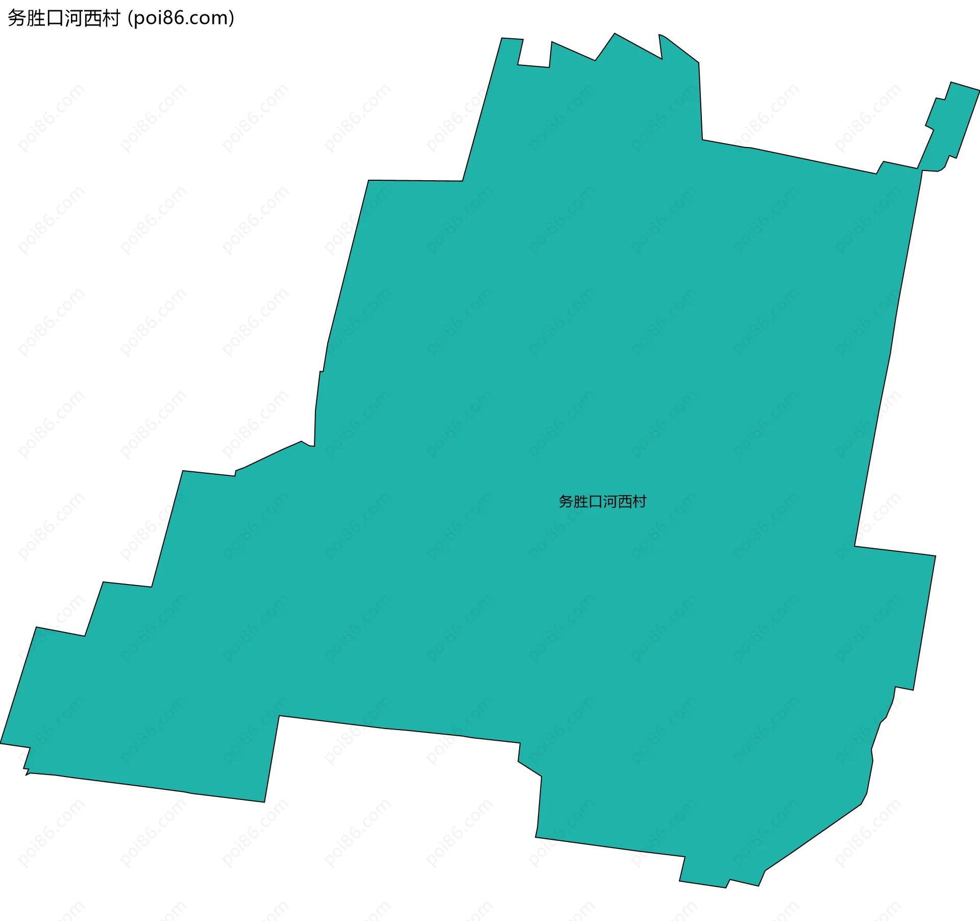 务胜口河西村边界地图