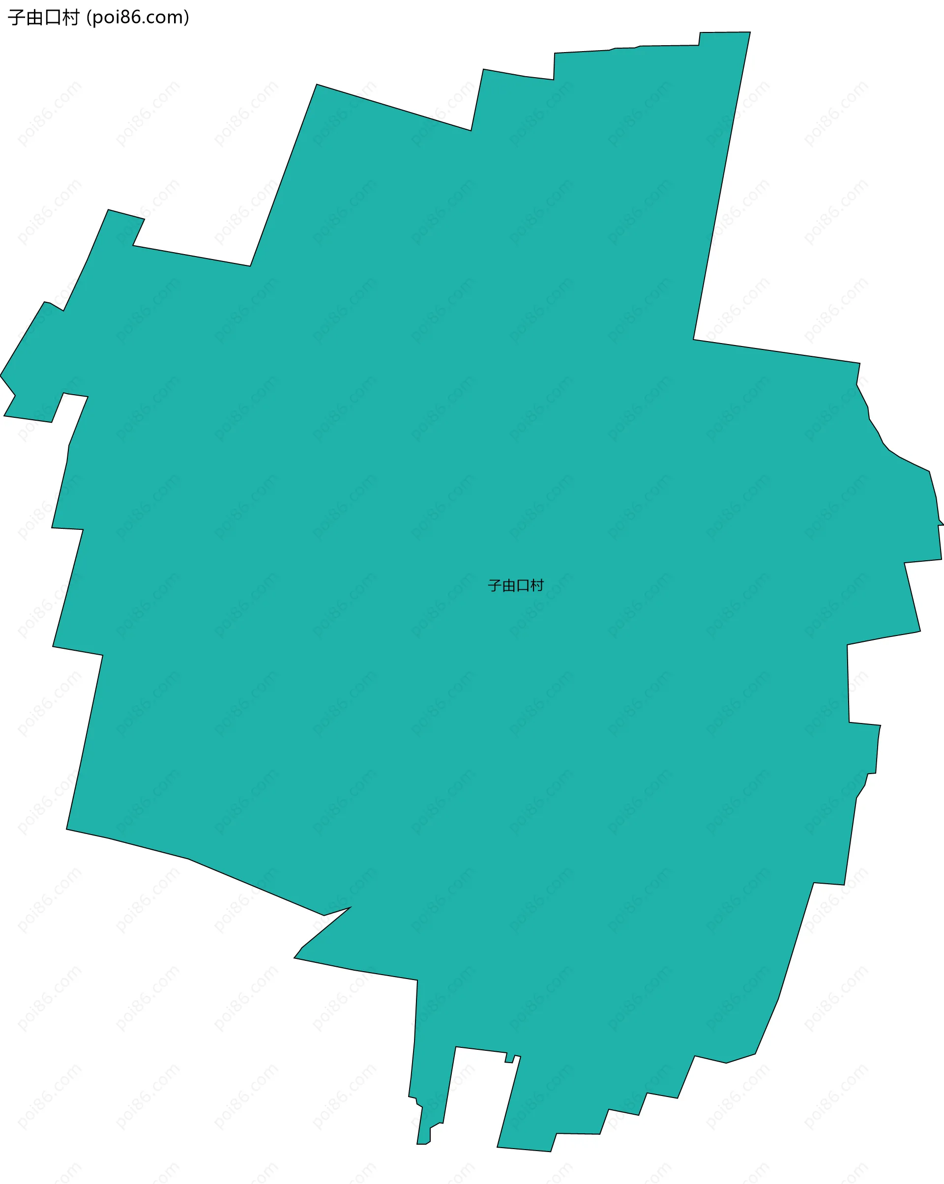 子由口村边界地图