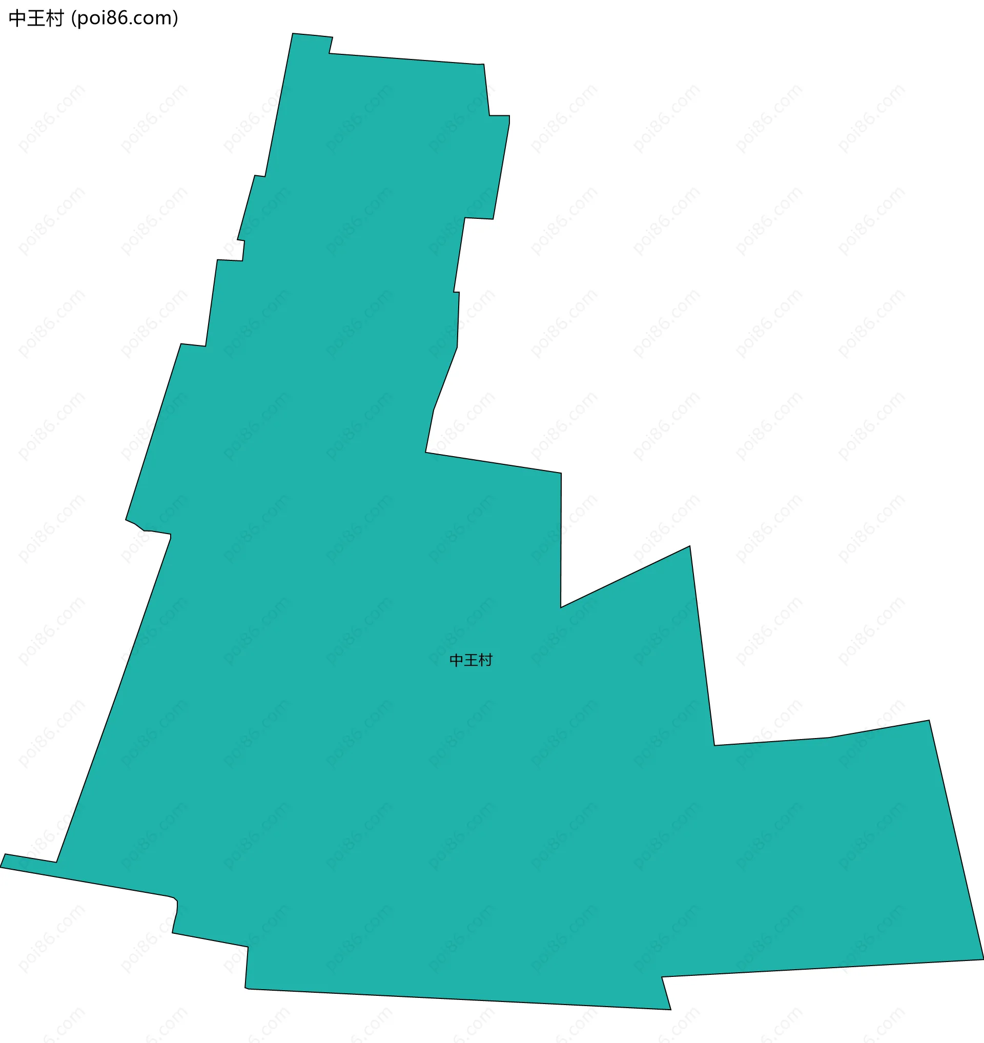 中王村边界地图