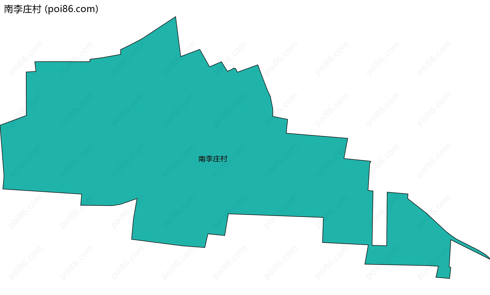 南李庄村边界地图