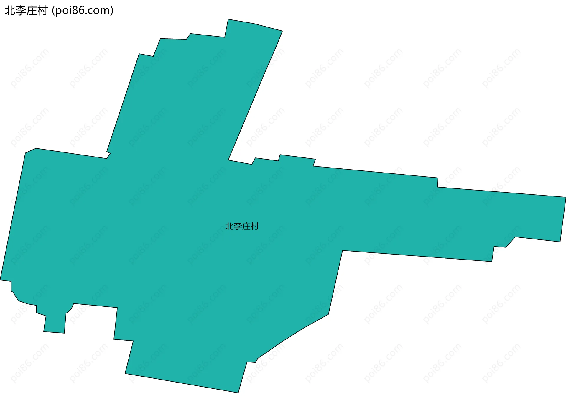 北李庄村边界地图