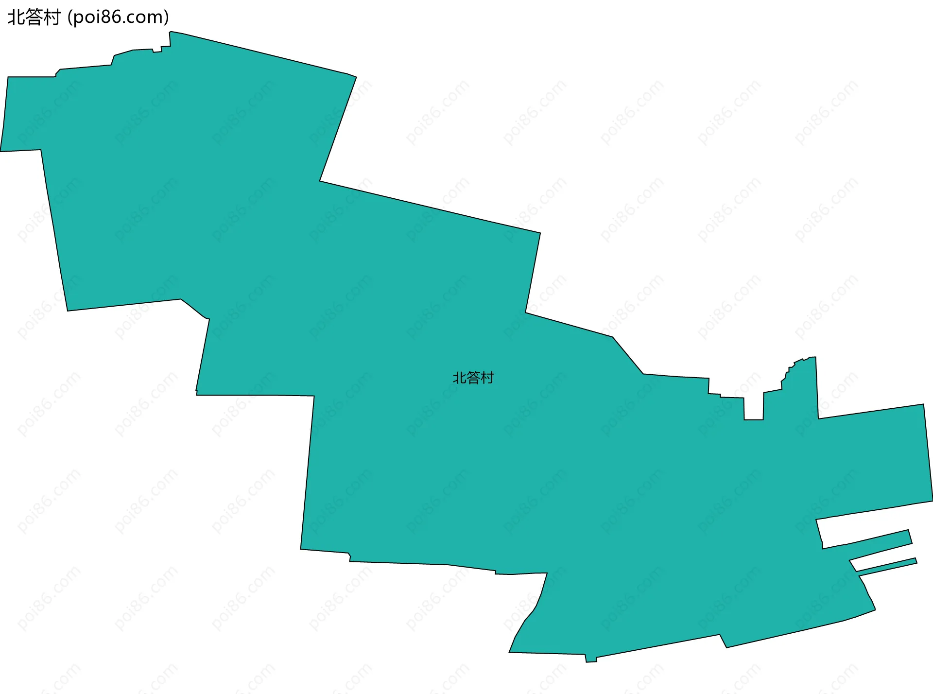 北答村边界地图