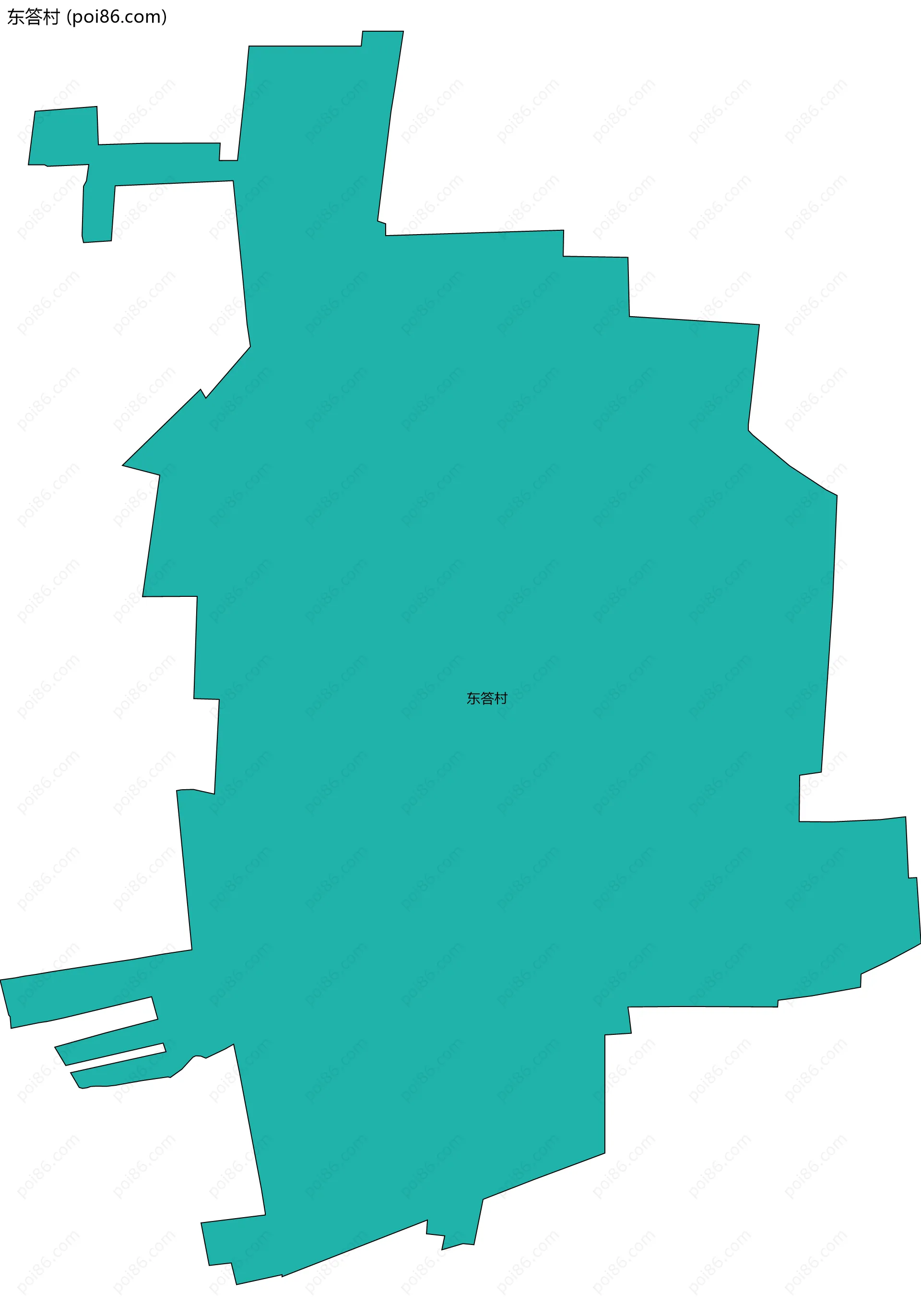 东答村边界地图