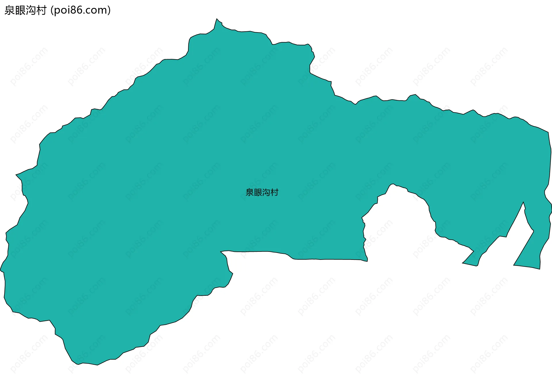 泉眼沟村边界地图