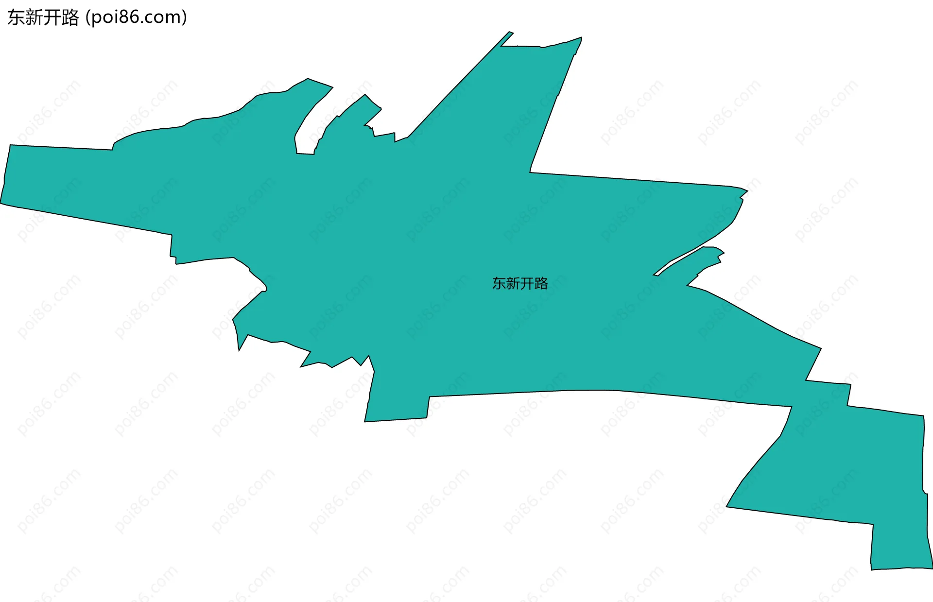东新开路边界地图