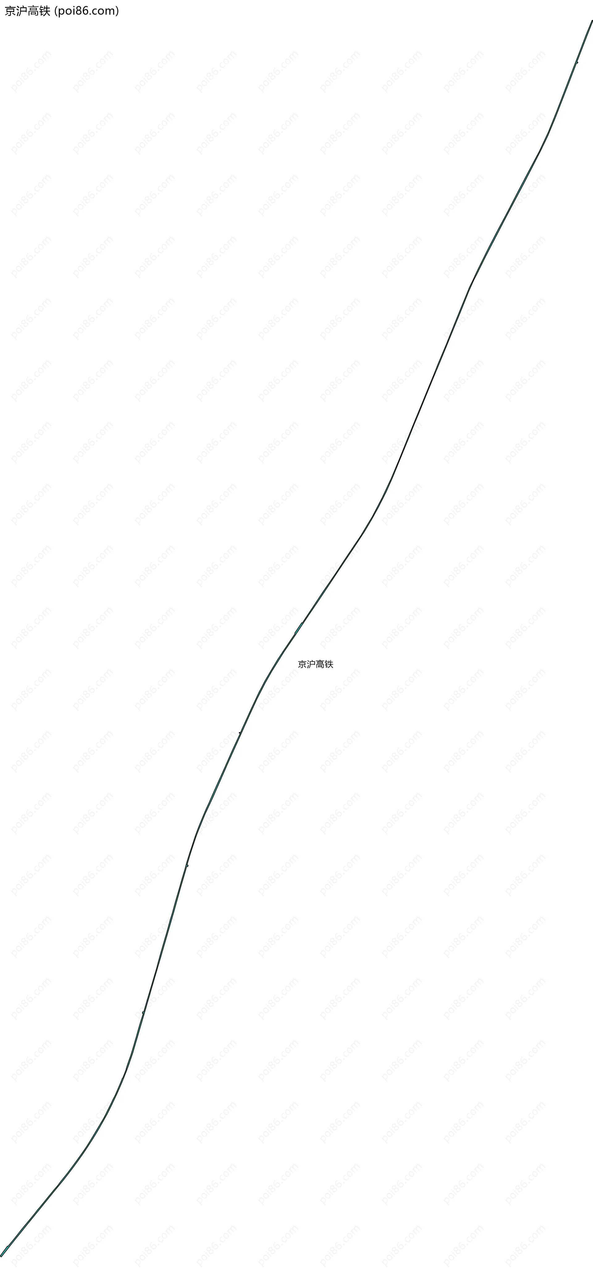 京沪高铁边界地图(五级行政区划)