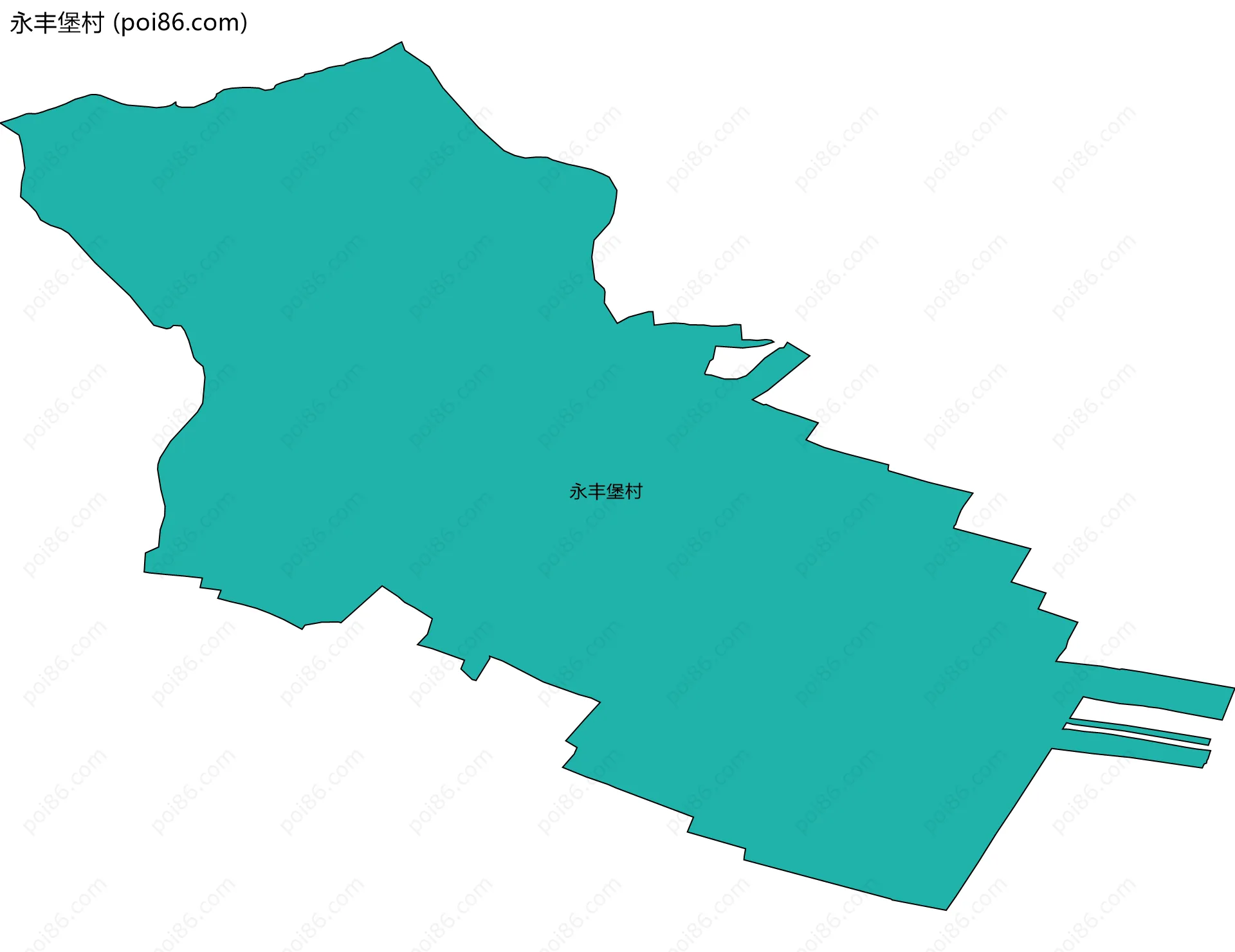 永丰堡村边界地图