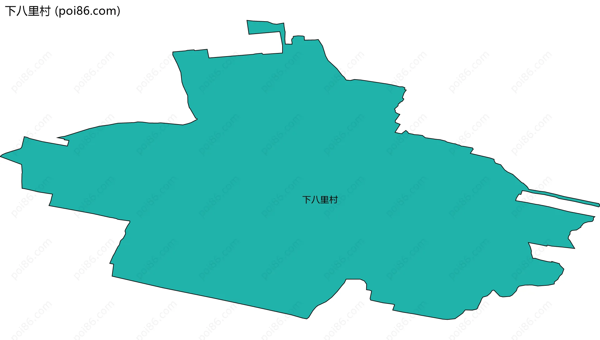 下八里村边界地图