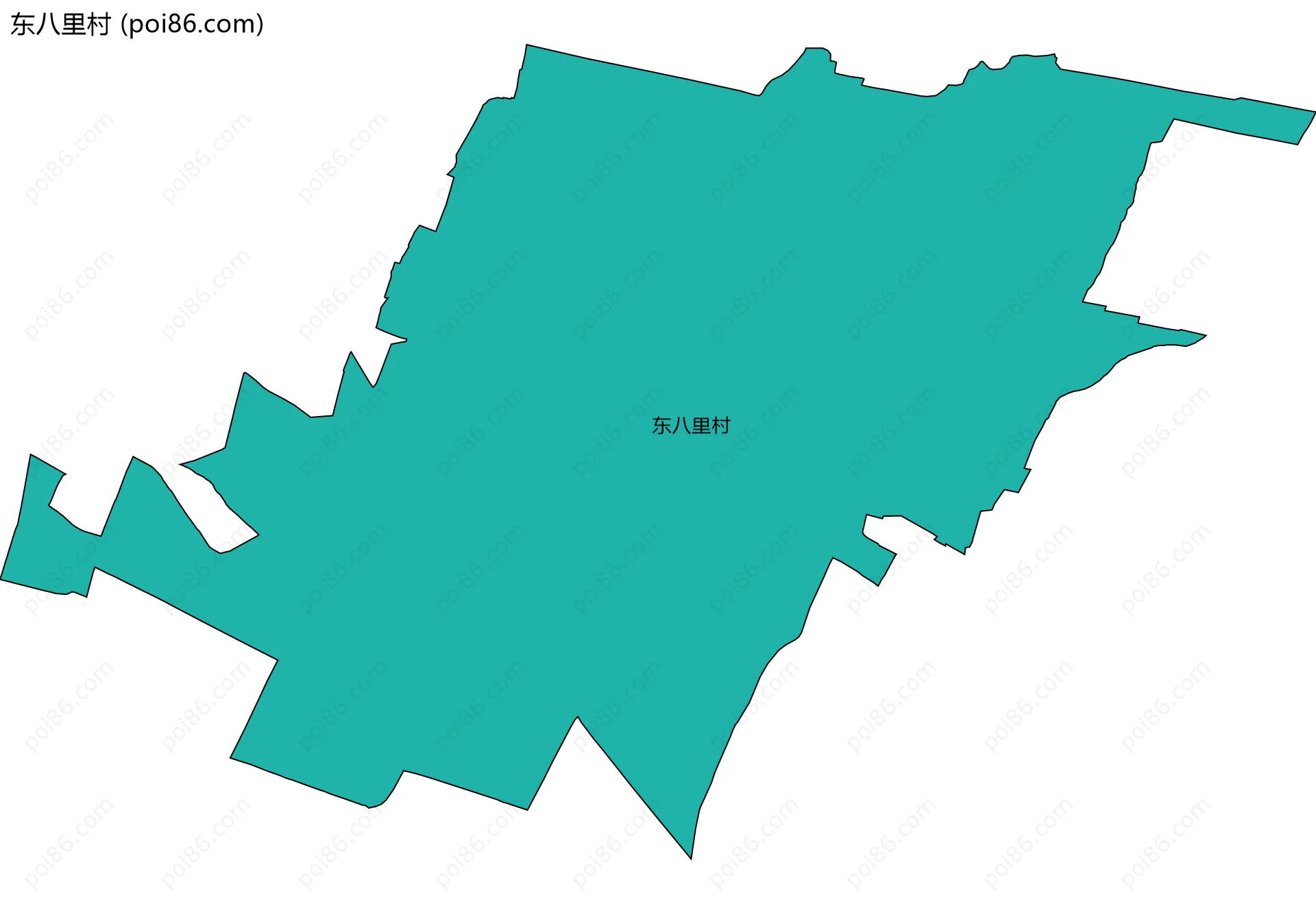 东八里村边界地图