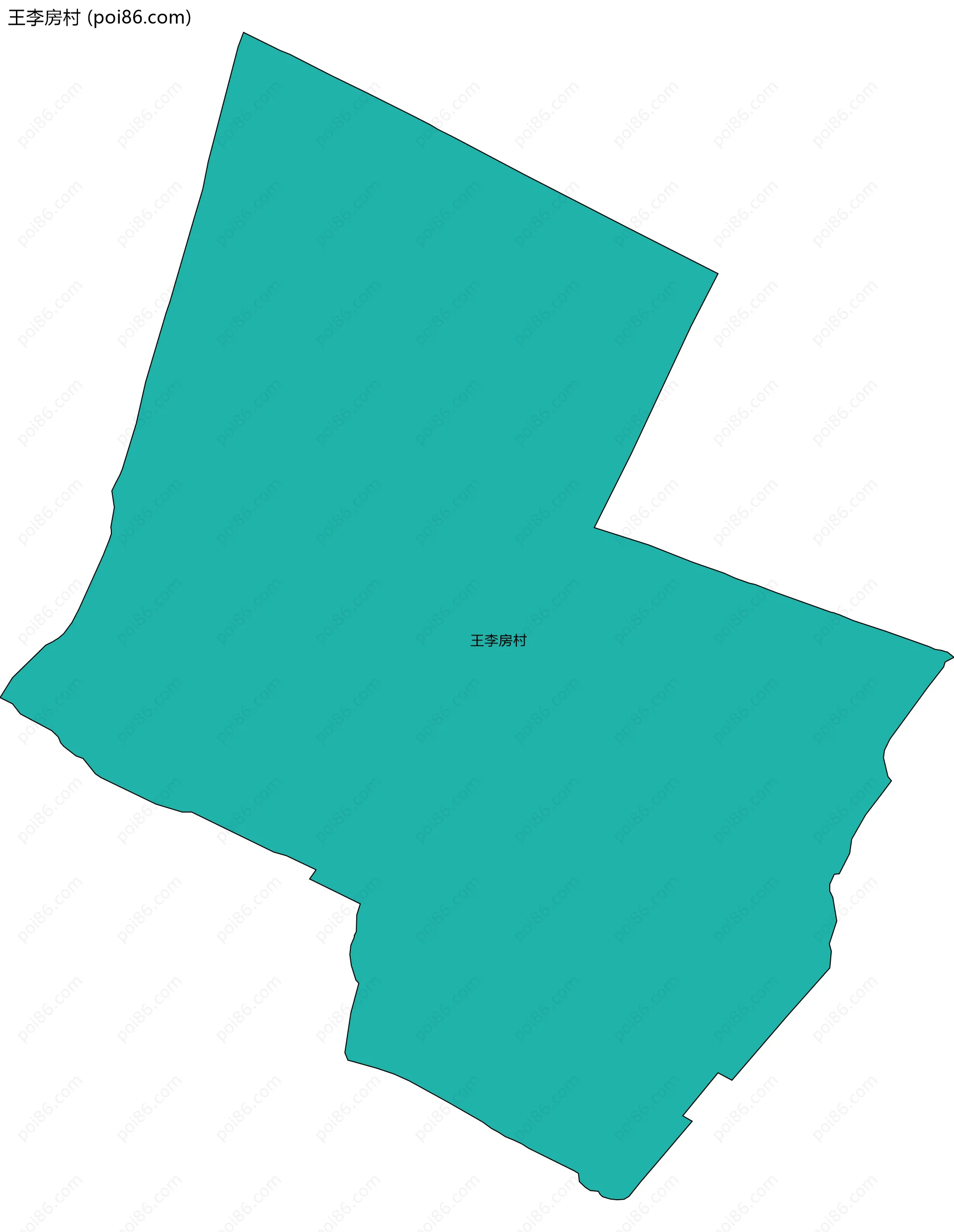 王李房村边界地图