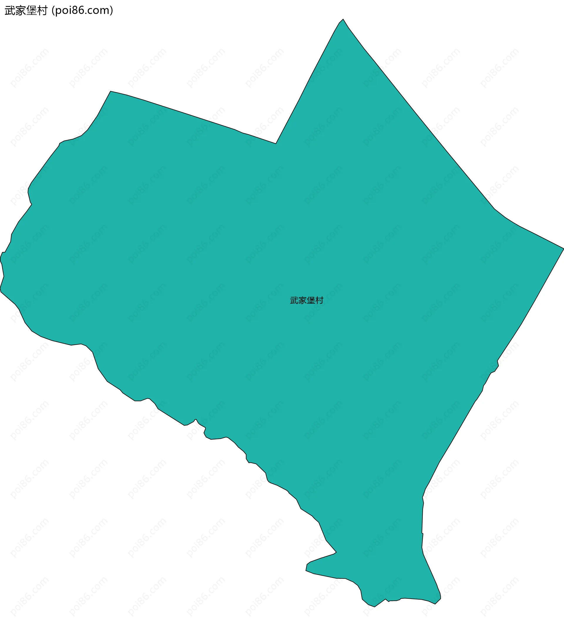 武家堡村边界地图