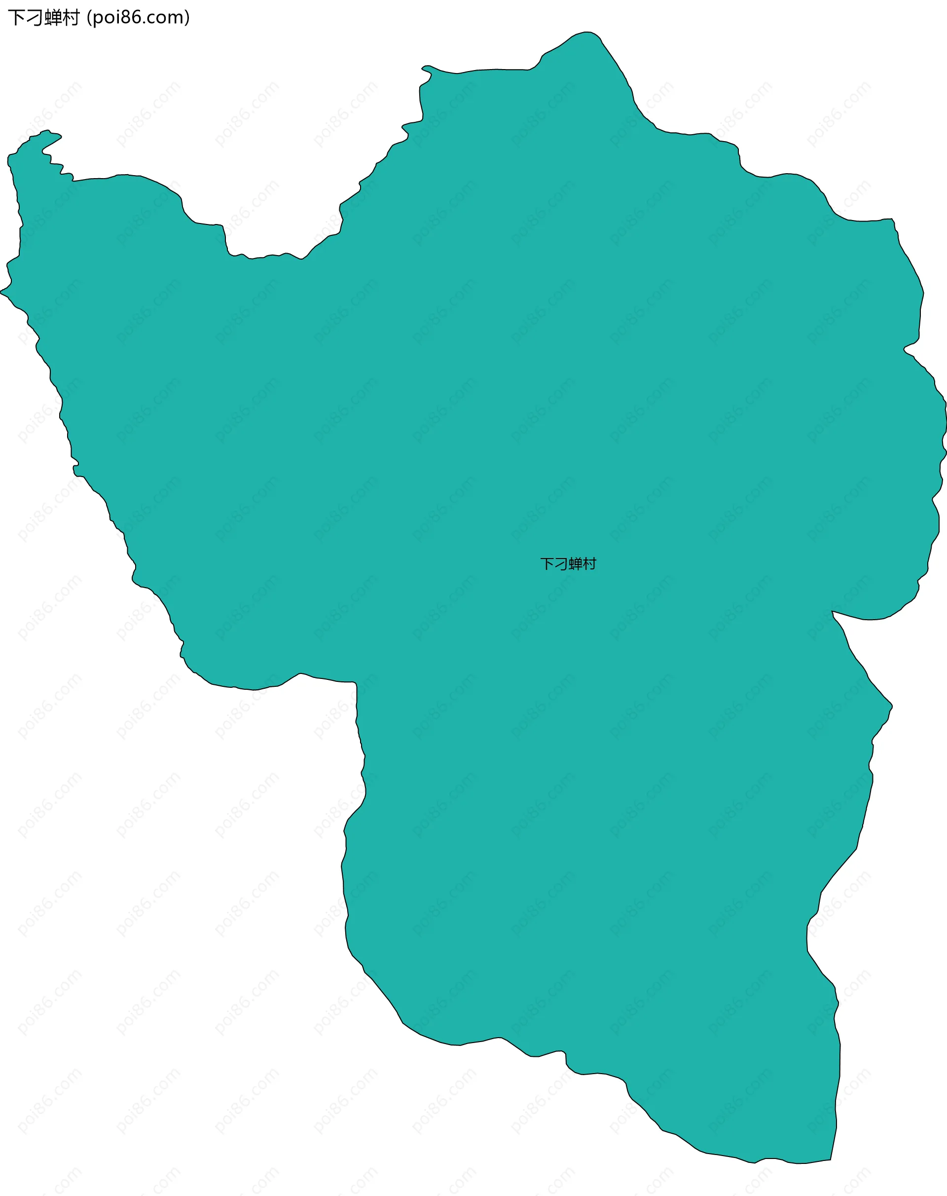 下刁蝉村边界地图