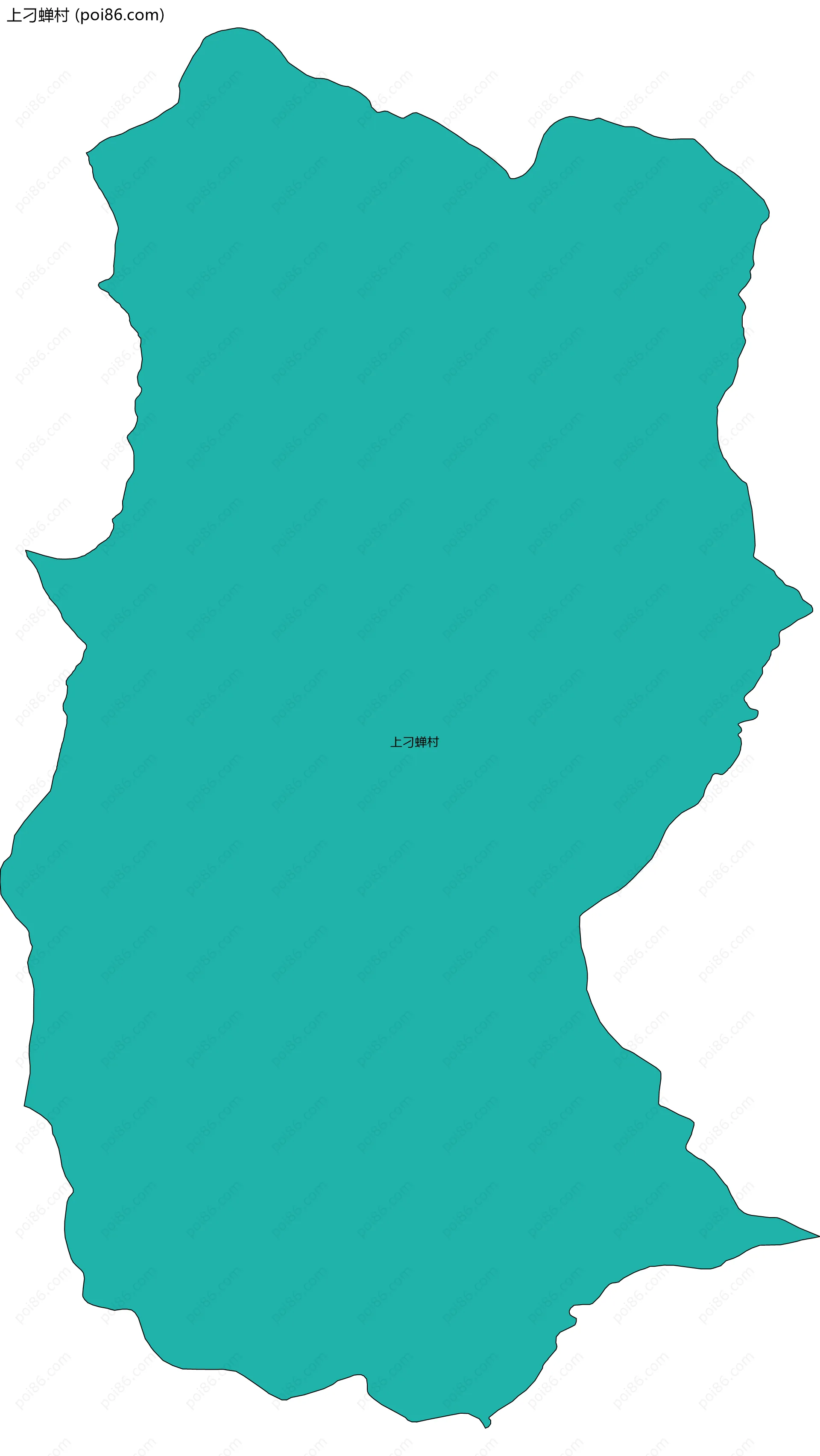 上刁蝉村边界地图