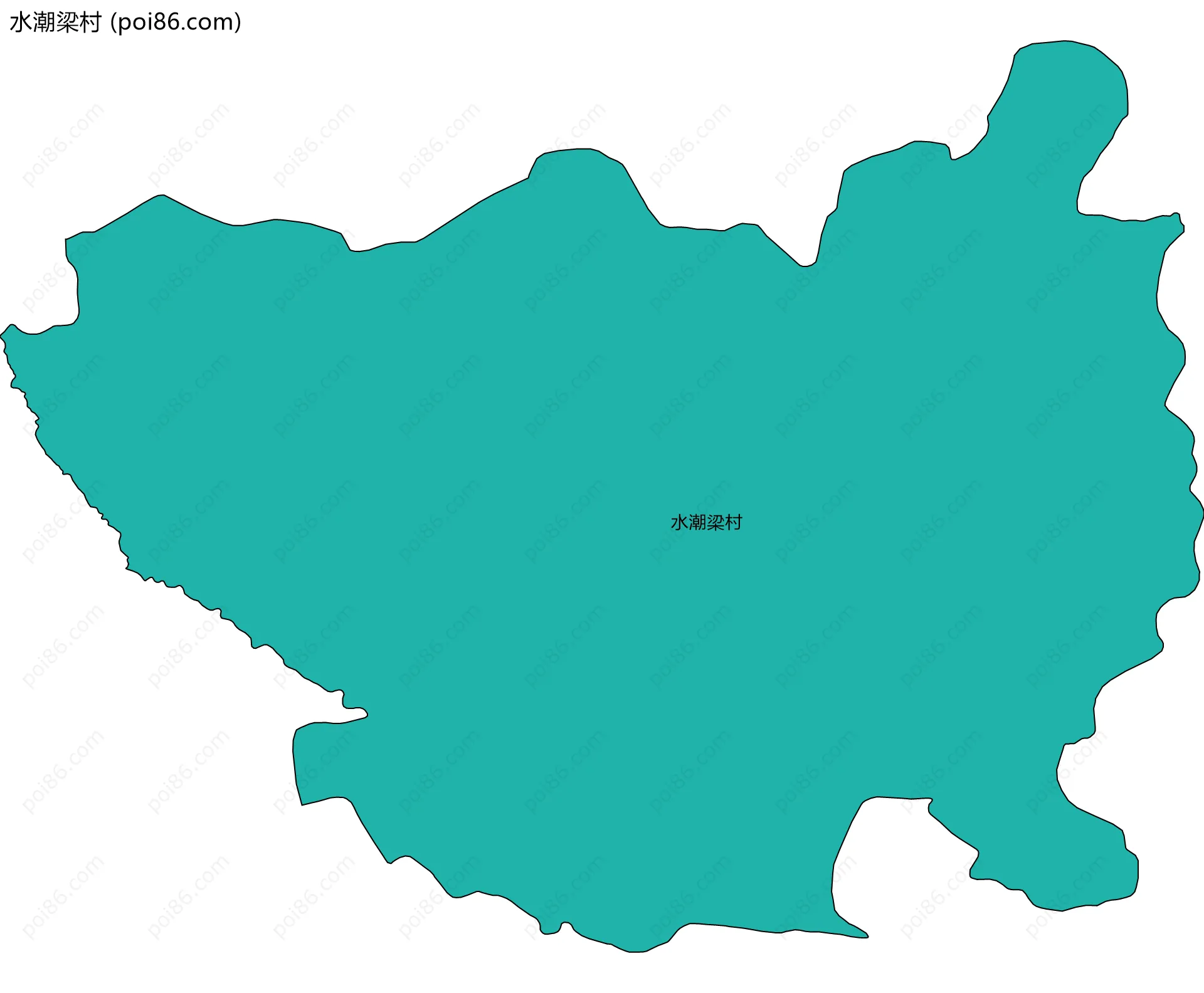 水潮梁村边界地图