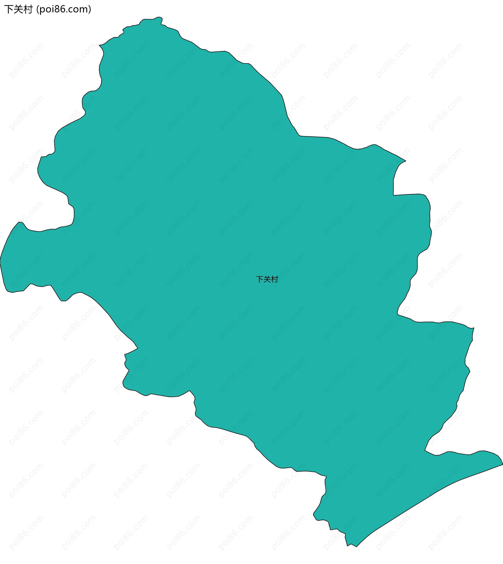 下关村边界地图