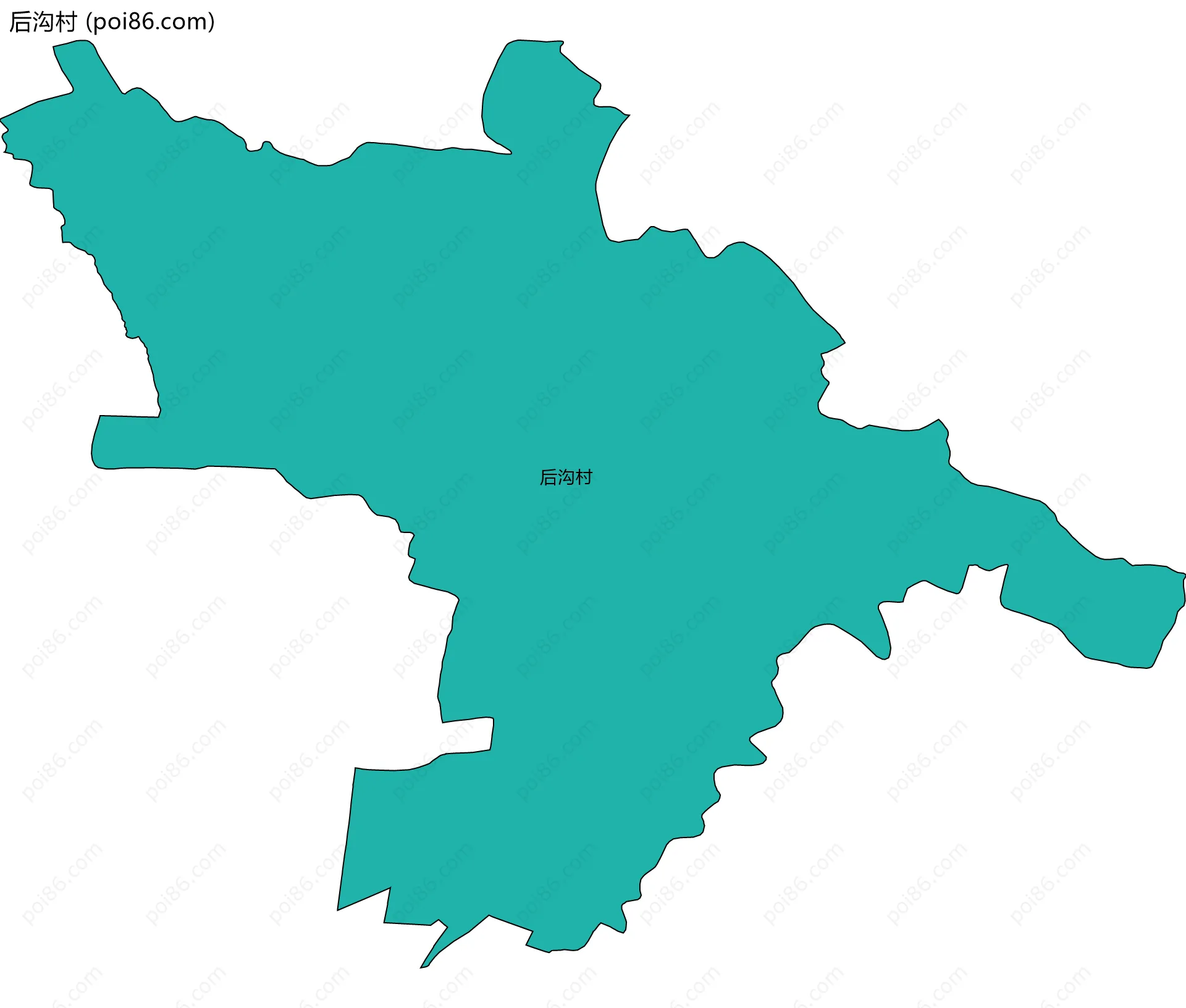 后沟村边界地图
