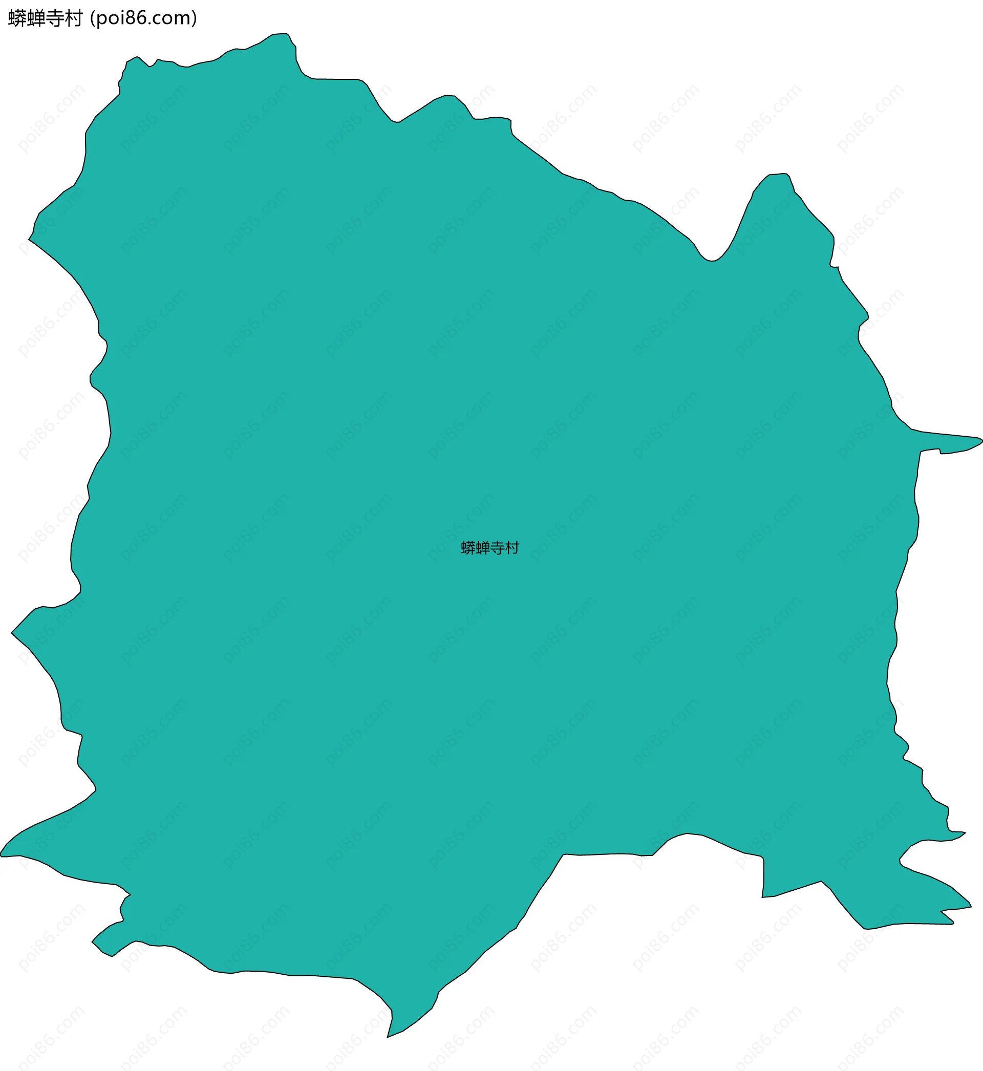 蟒蝉寺村边界地图