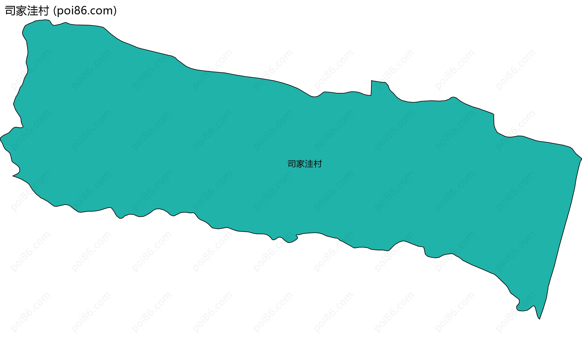 司家洼村边界地图