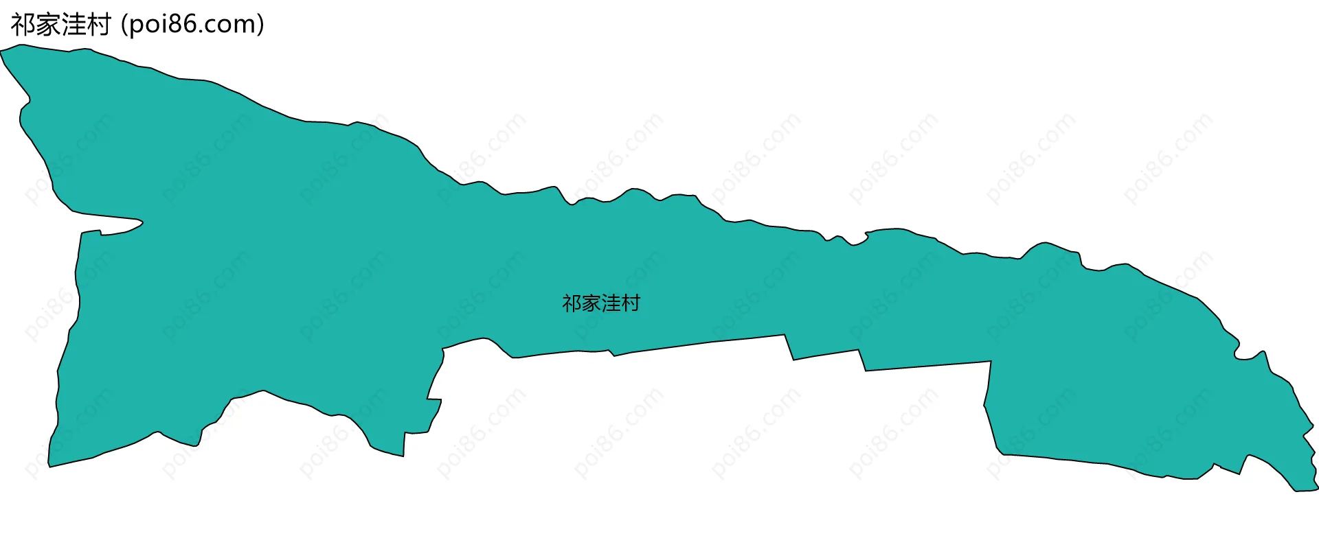 祁家洼村边界地图