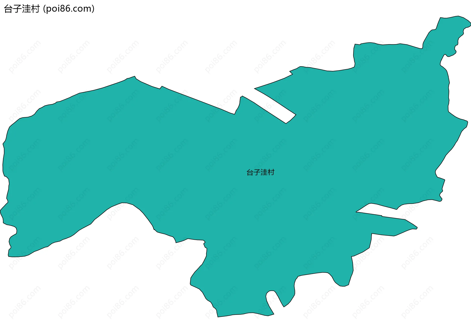 台子洼村边界地图