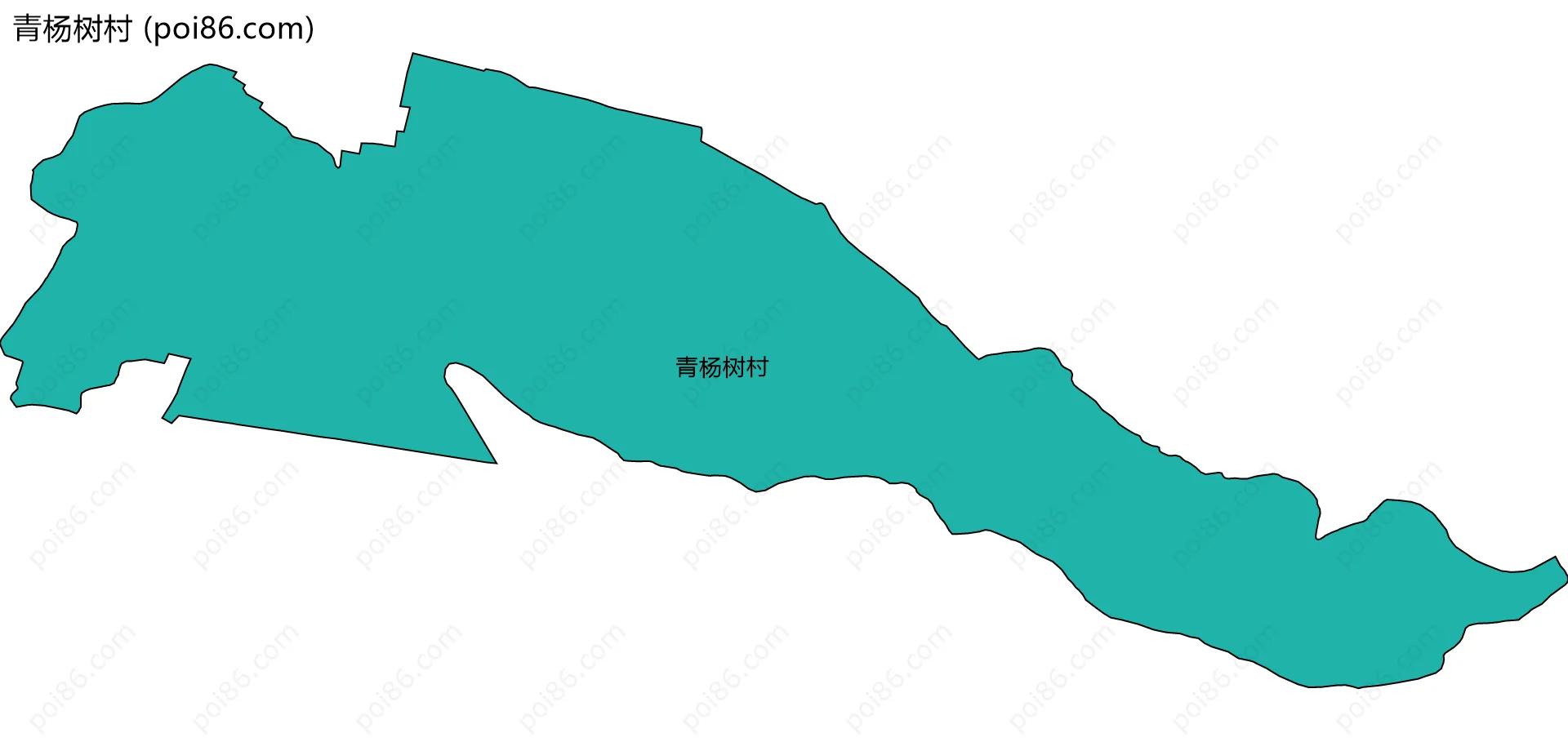 青杨树村边界地图