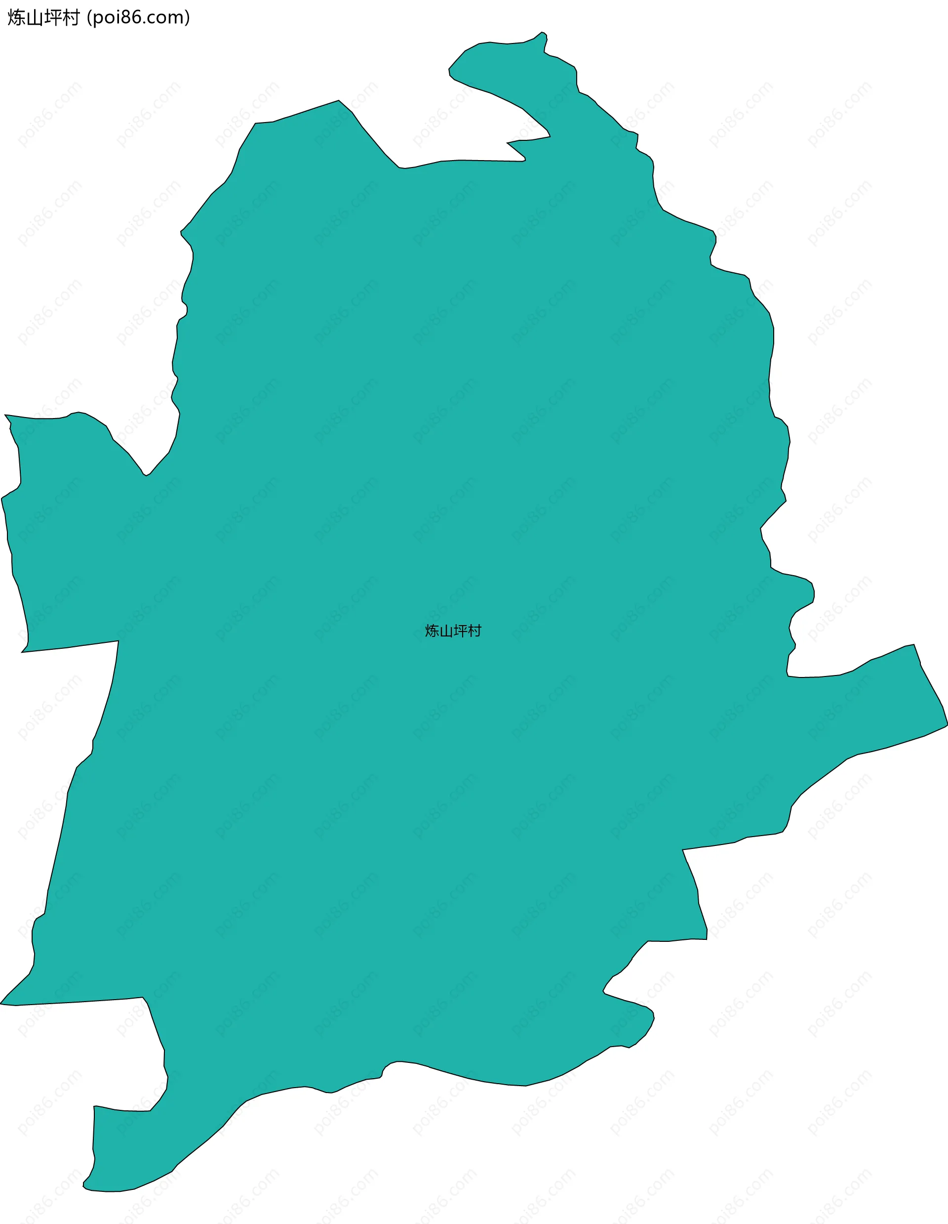 炼山坪村边界地图