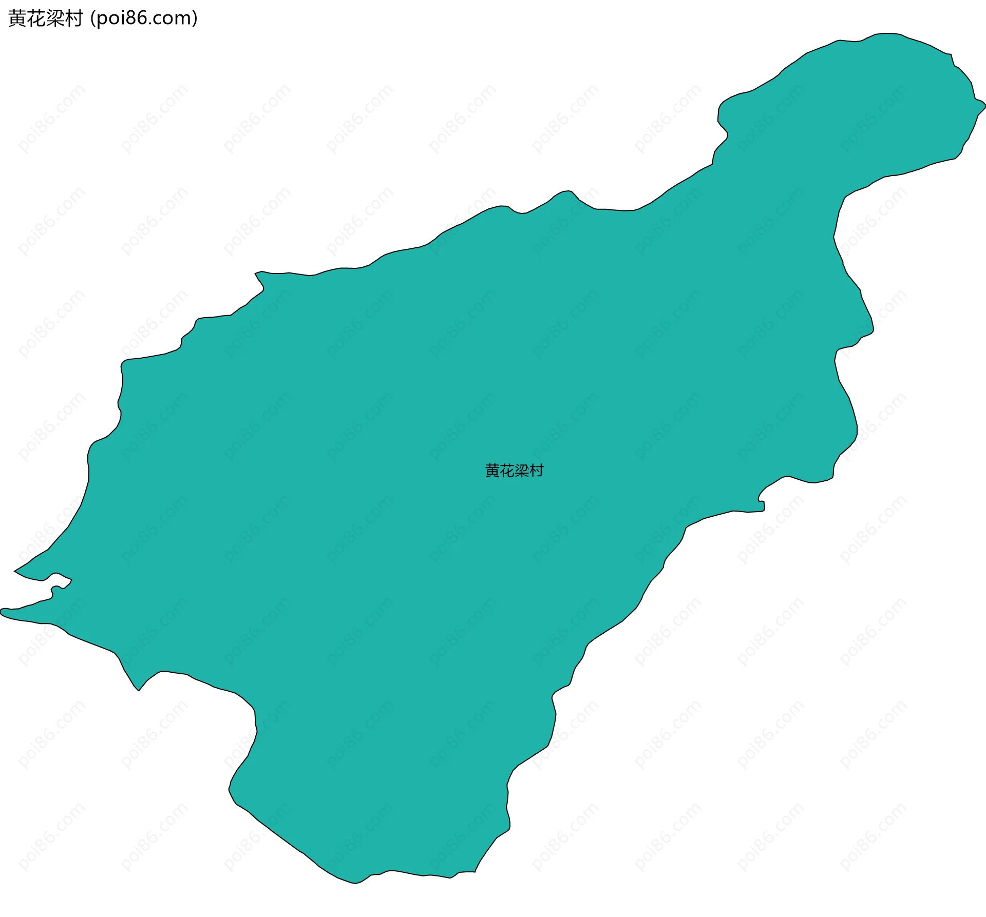 黄花梁村边界地图