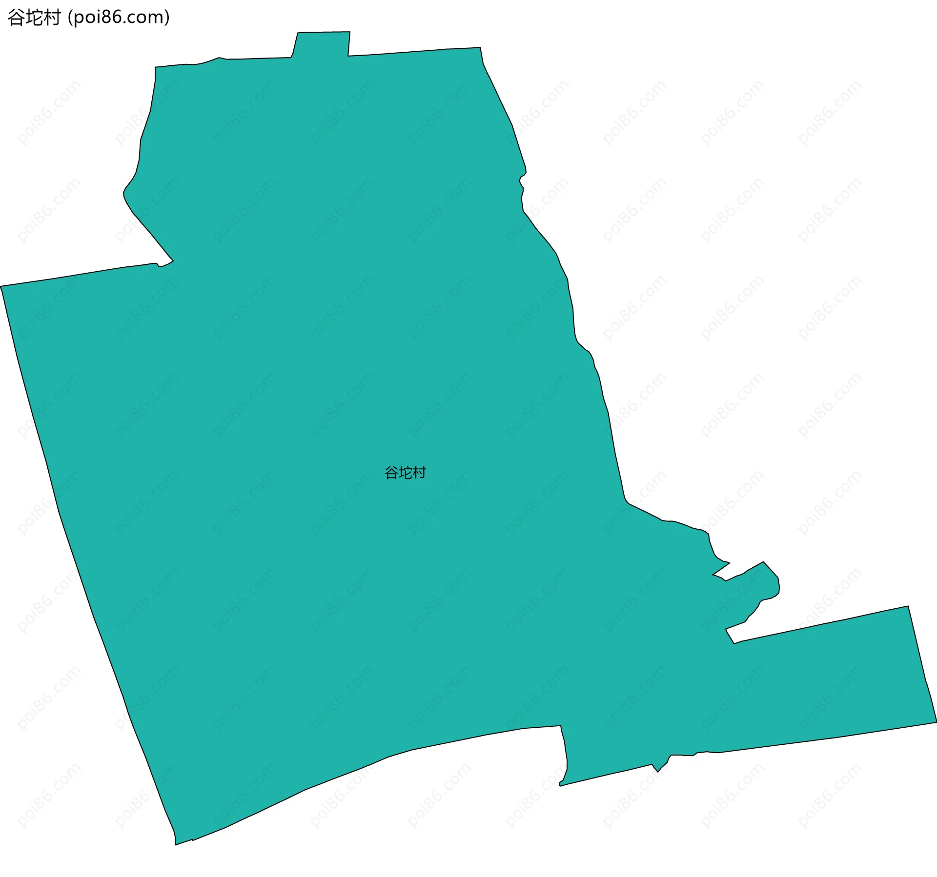 谷坨村边界地图