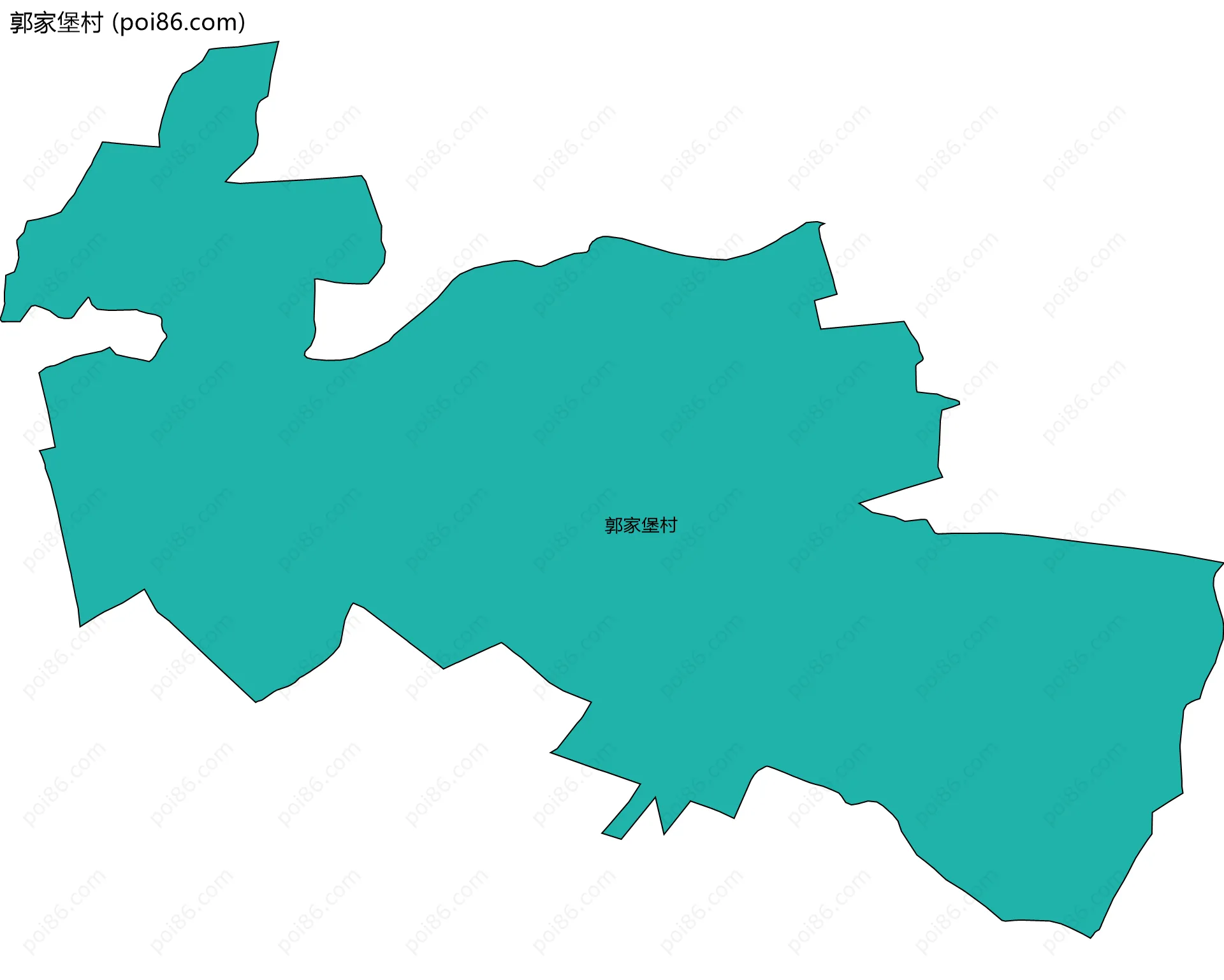 郭家堡村边界地图