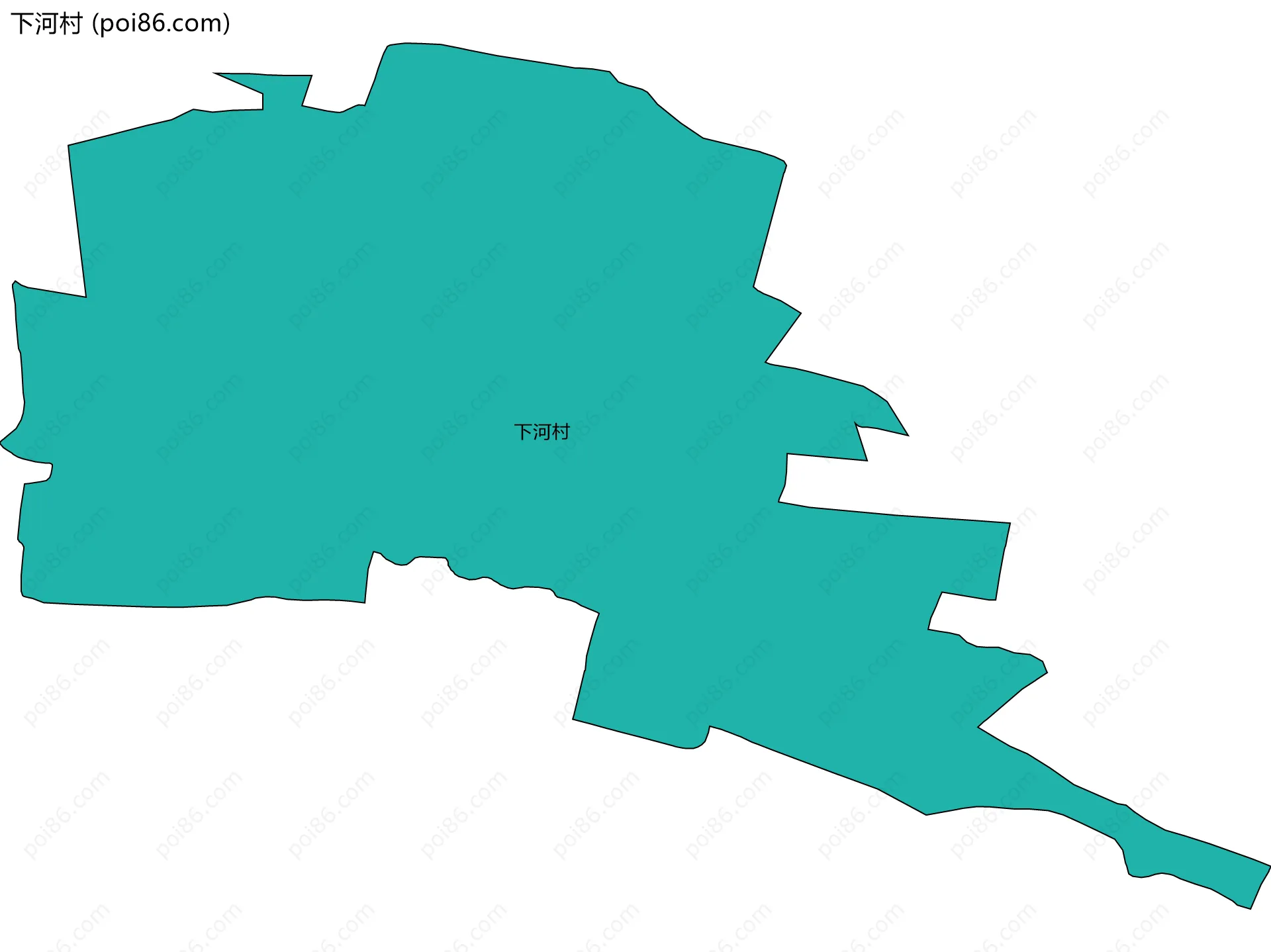 下河村边界地图