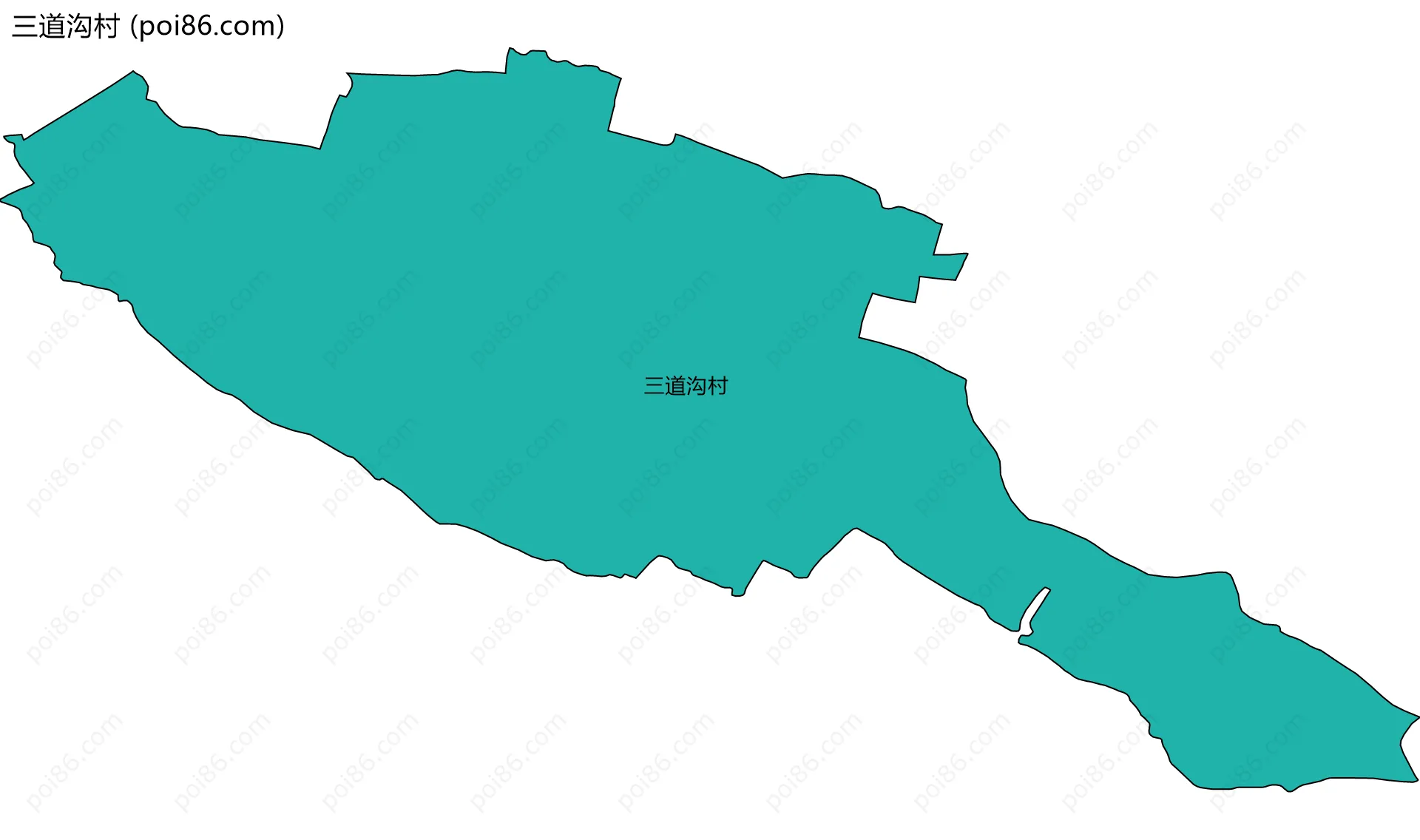 三道沟村边界地图